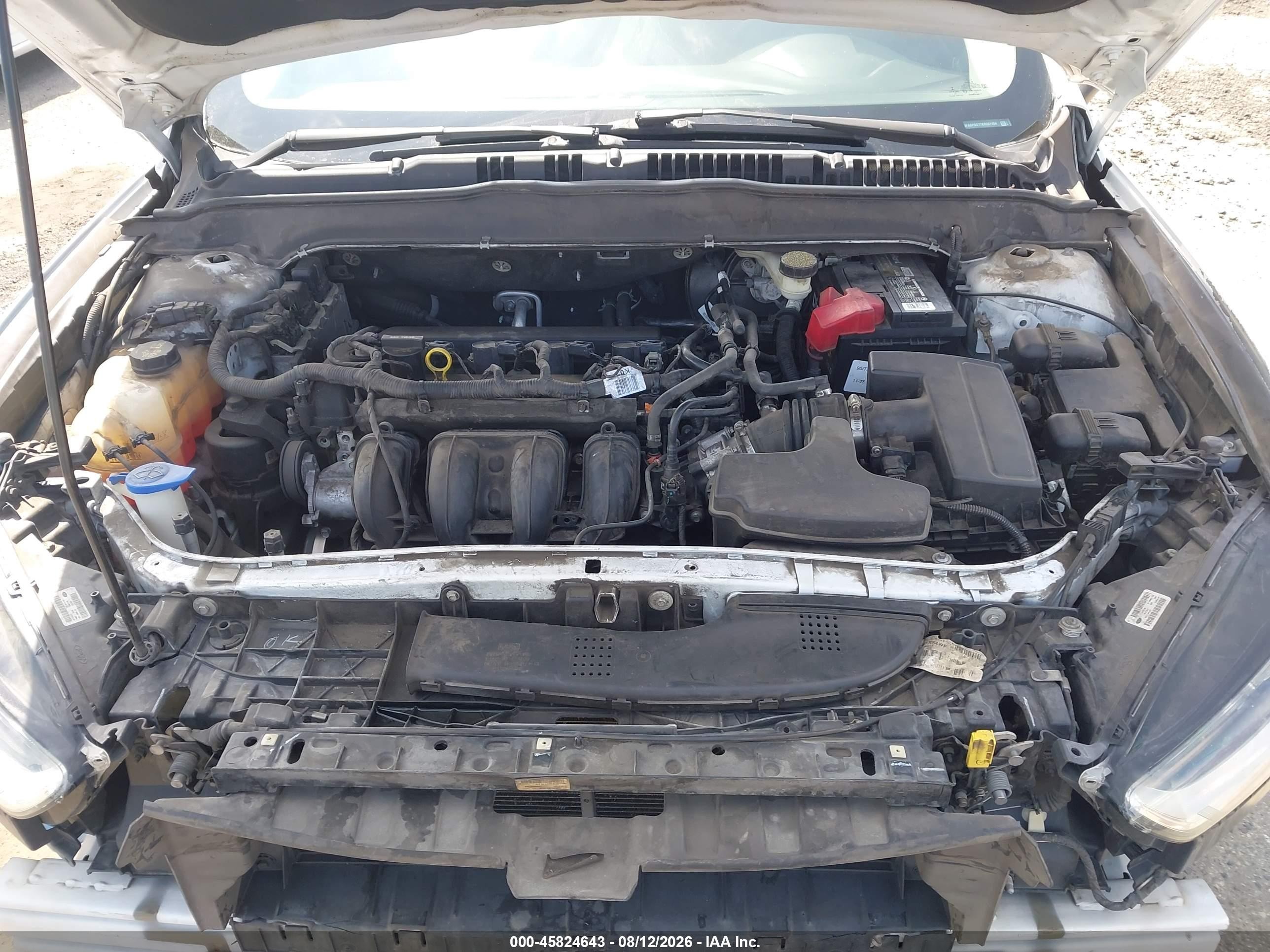 2014 Ford Fusion S White vin: 3FA6P0G77ER221164