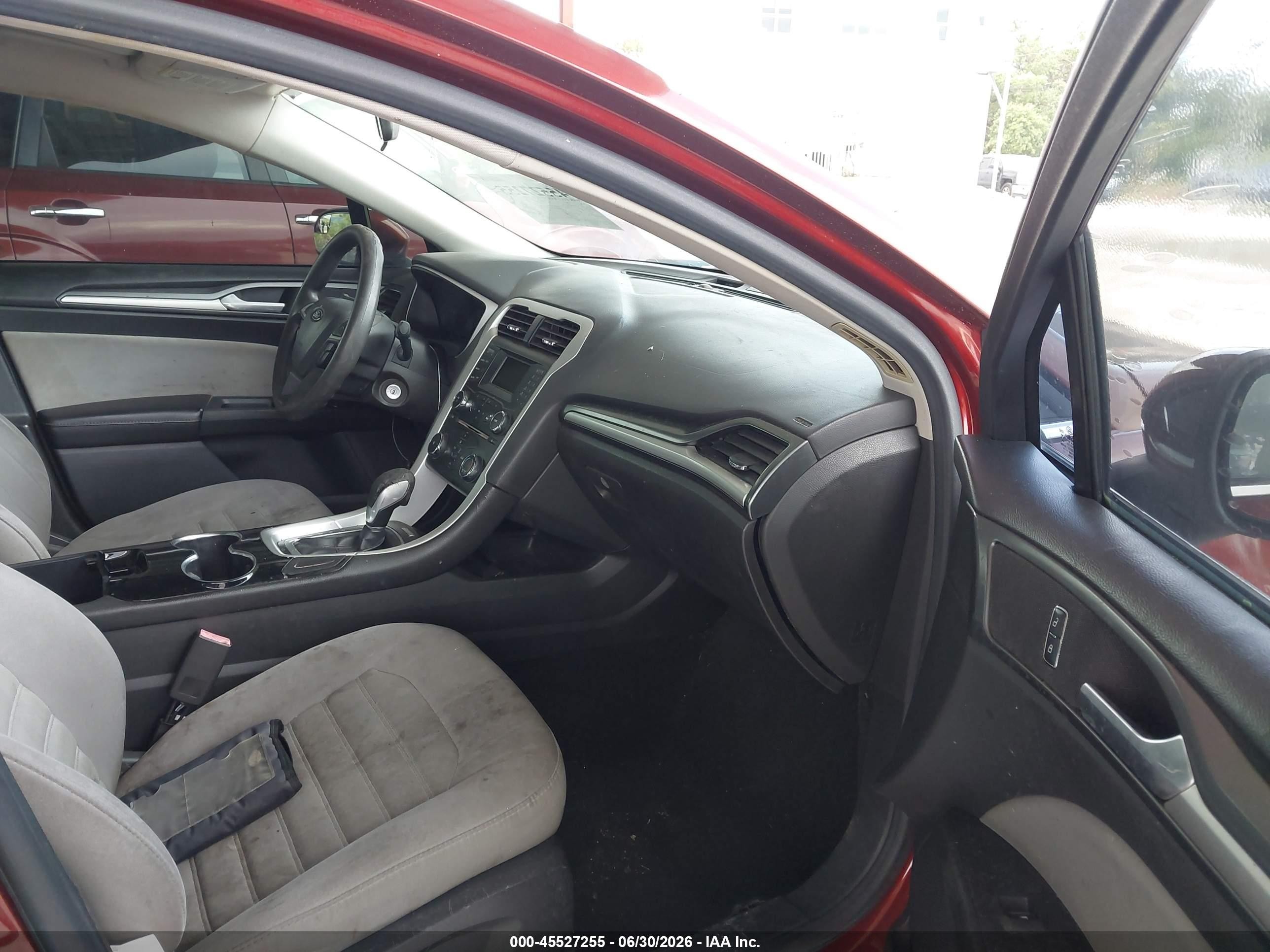 2014 Ford Fusion S Burgundy vin: 3FA6P0G77ER349792