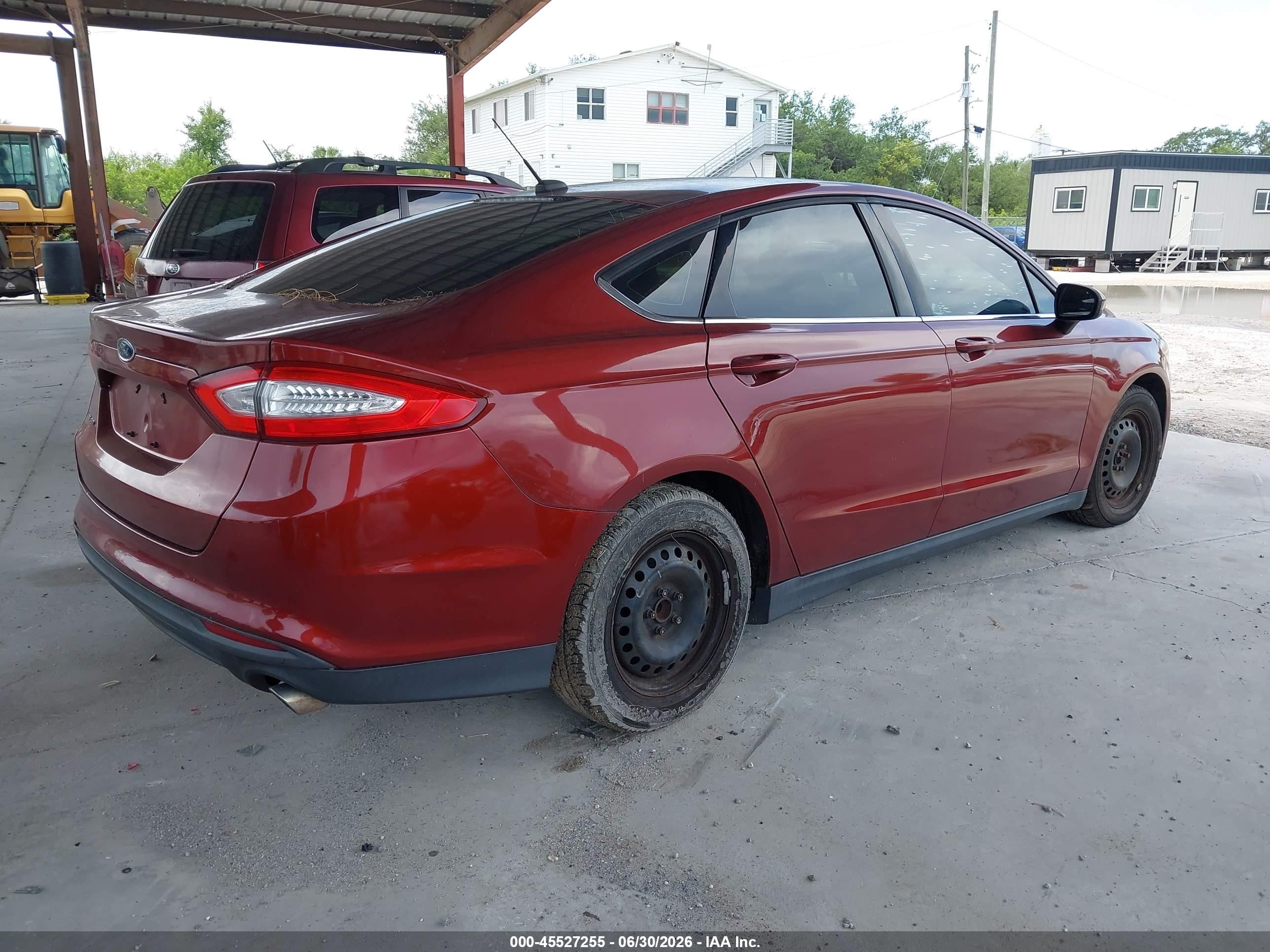 2014 Ford Fusion S Burgundy vin: 3FA6P0G77ER349792