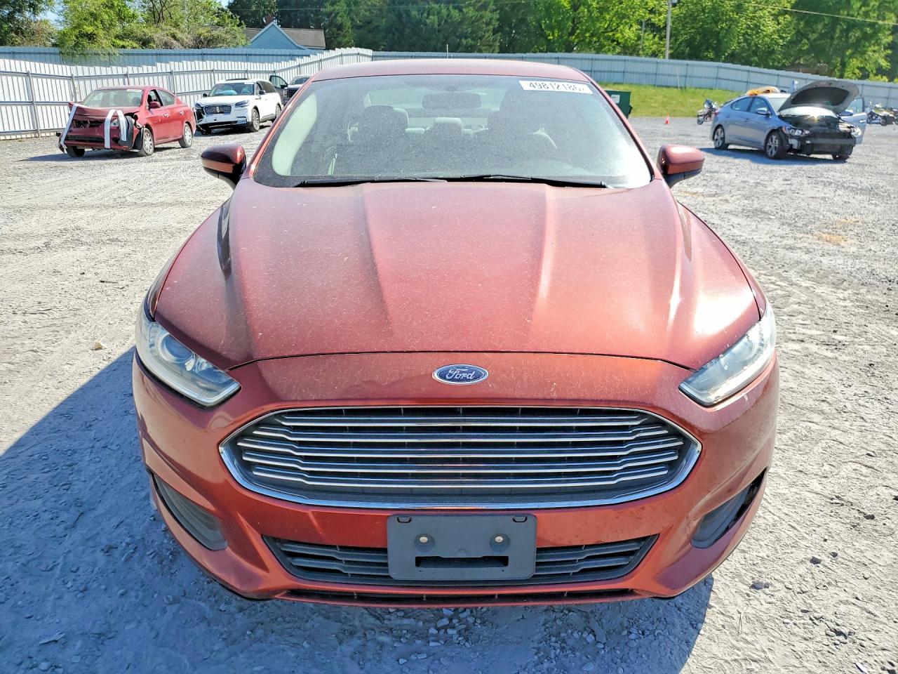 2014 Ford Fusion S Orange vin: 3FA6P0G77ER363112