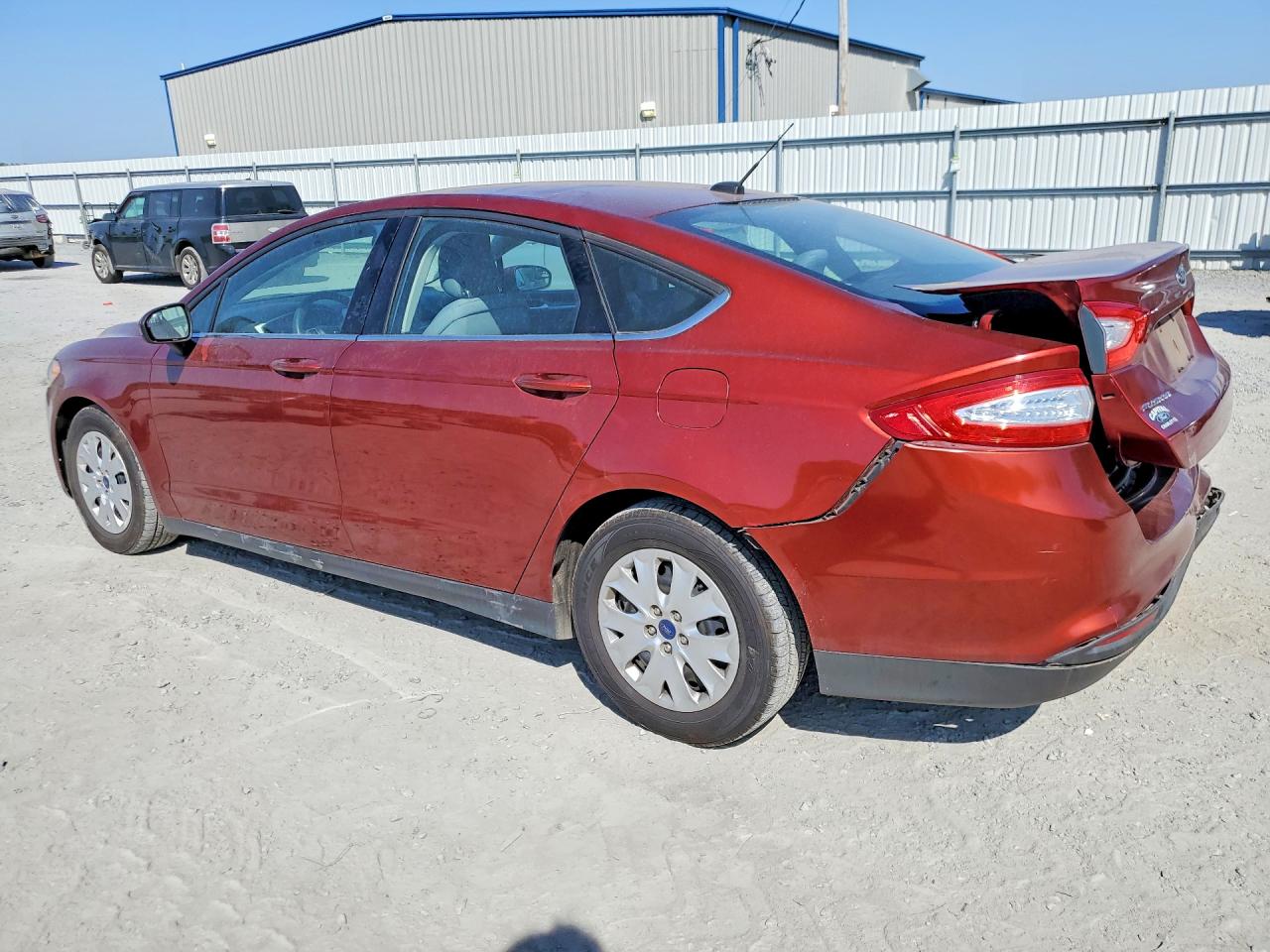 2014 Ford Fusion S Orange vin: 3FA6P0G77ER363112