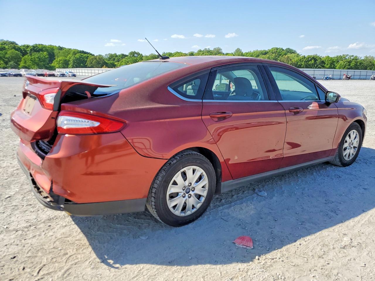 2014 Ford Fusion S Orange vin: 3FA6P0G77ER363112