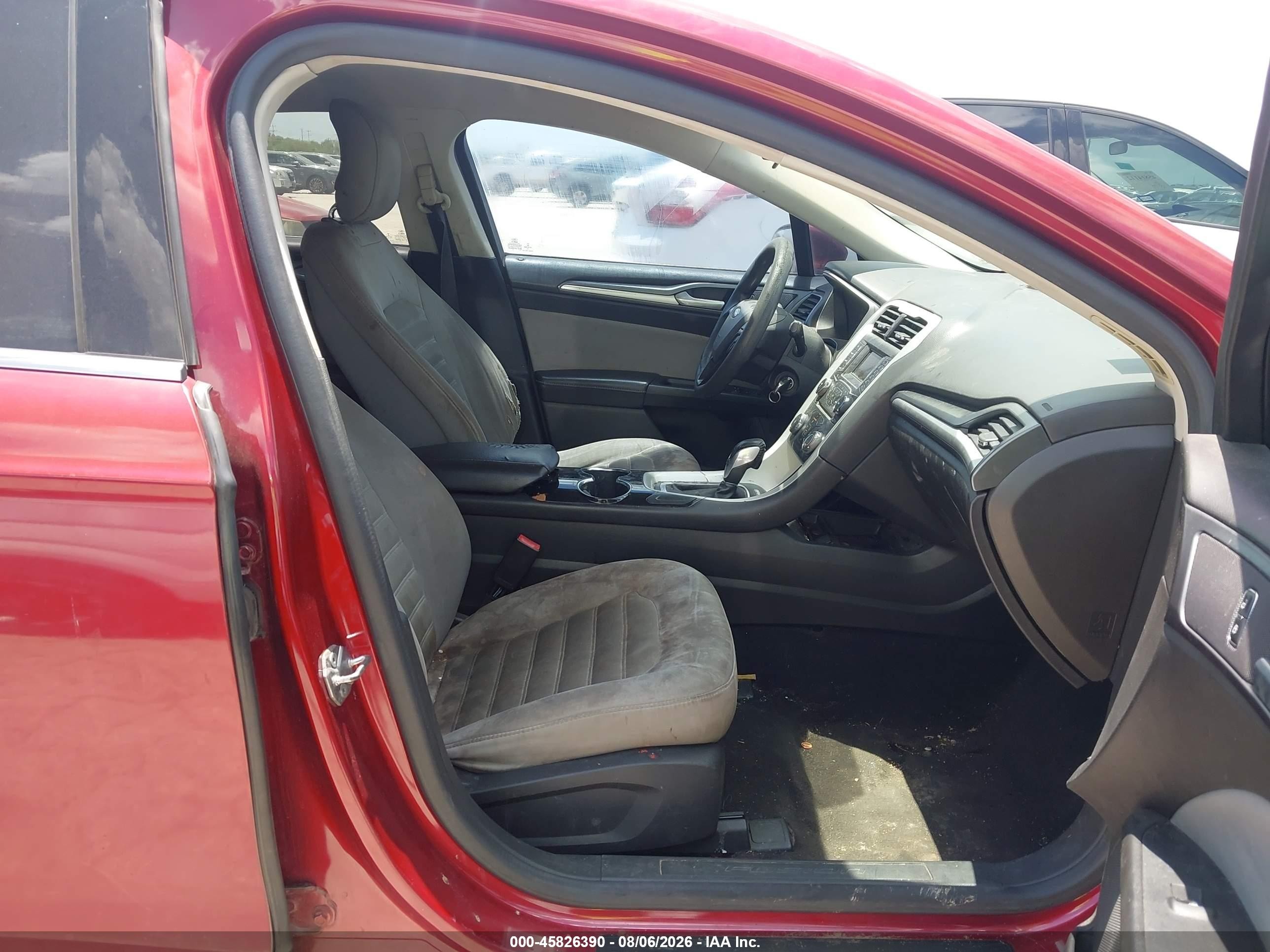 2014 Ford Fusion S Maroon vin: 3FA6P0G77ER390567