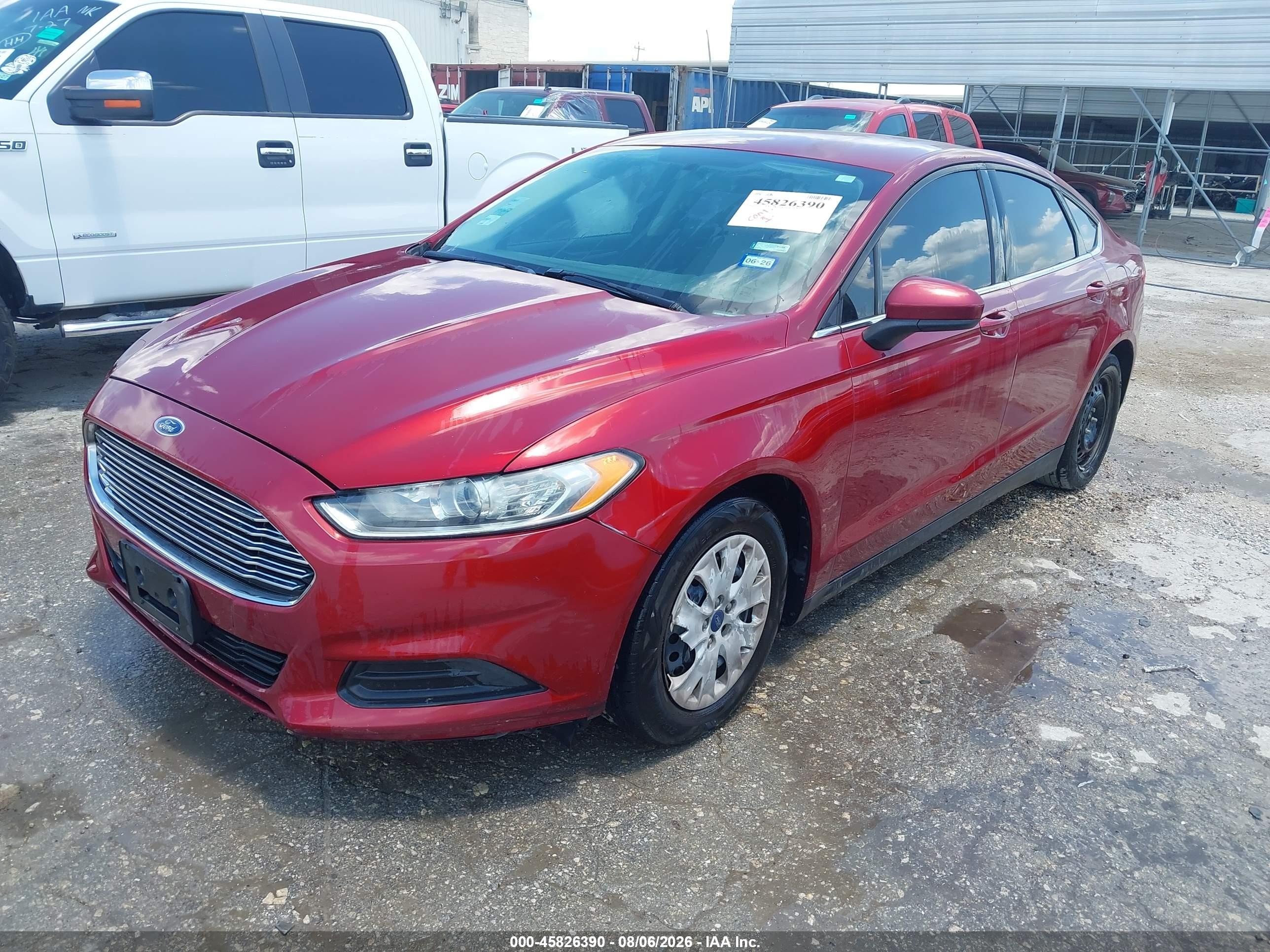 2014 Ford Fusion S Maroon vin: 3FA6P0G77ER390567