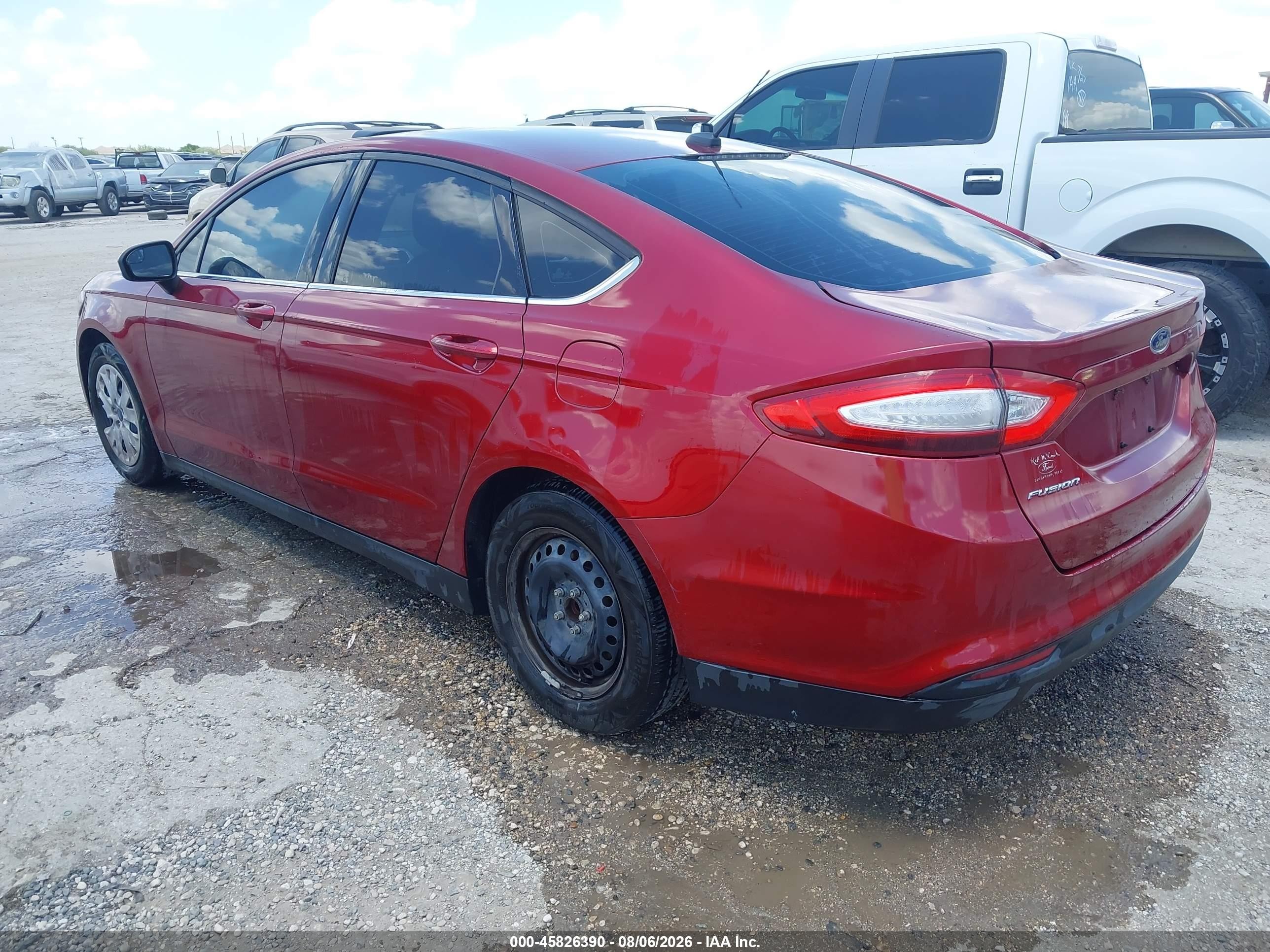 2014 Ford Fusion S Maroon vin: 3FA6P0G77ER390567