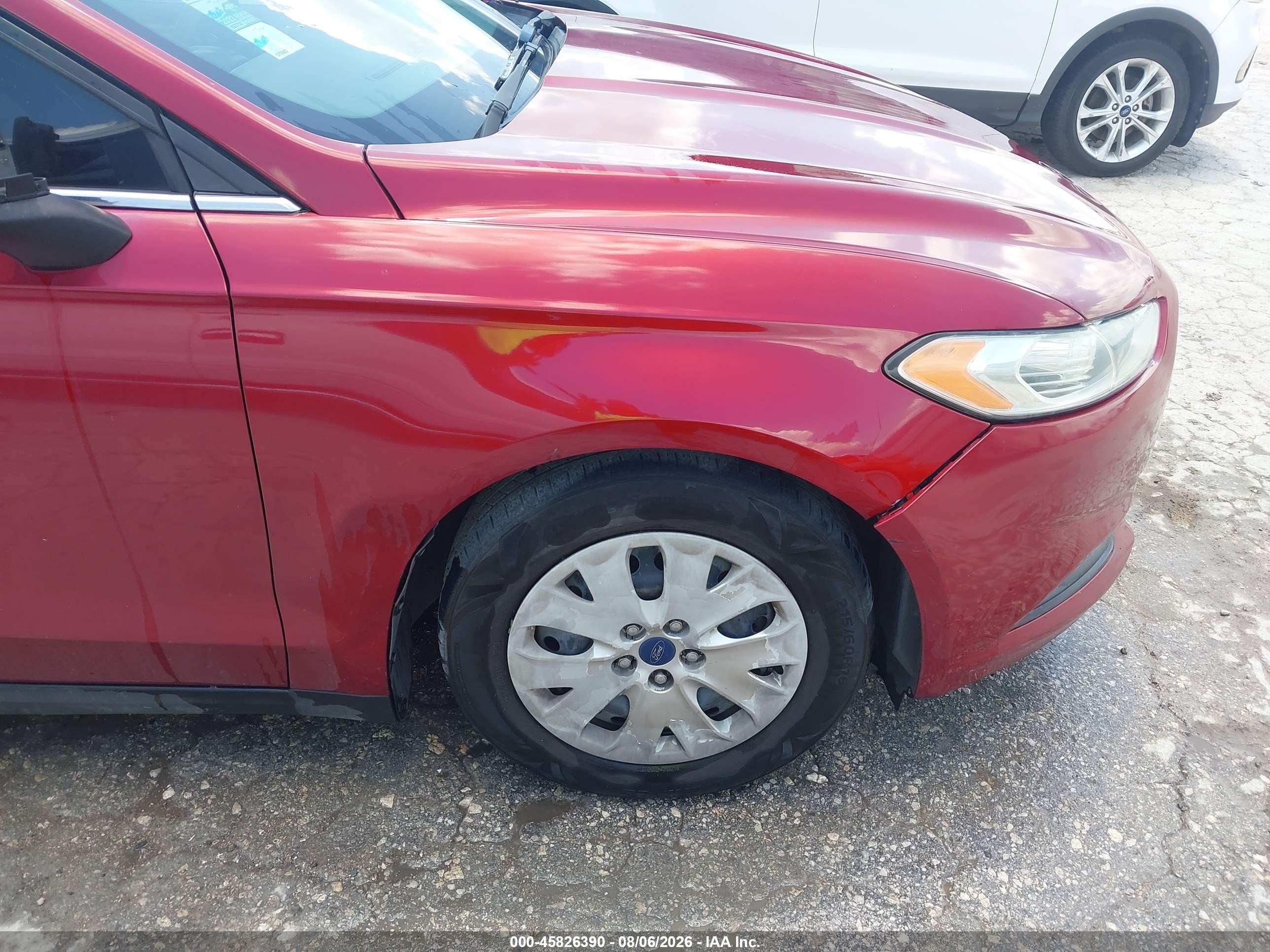 2014 Ford Fusion S Maroon vin: 3FA6P0G77ER390567