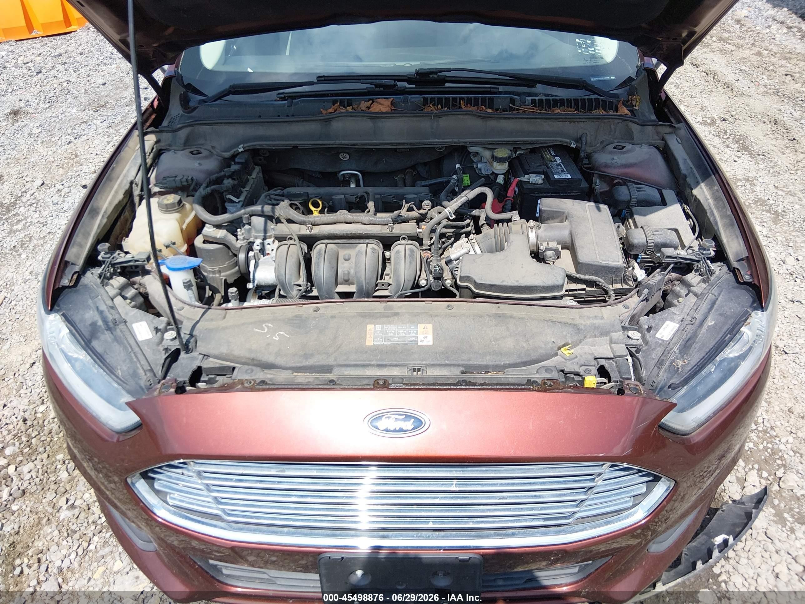 2015 Ford Fusion S Burgundy vin: 3FA6P0G77FR102449