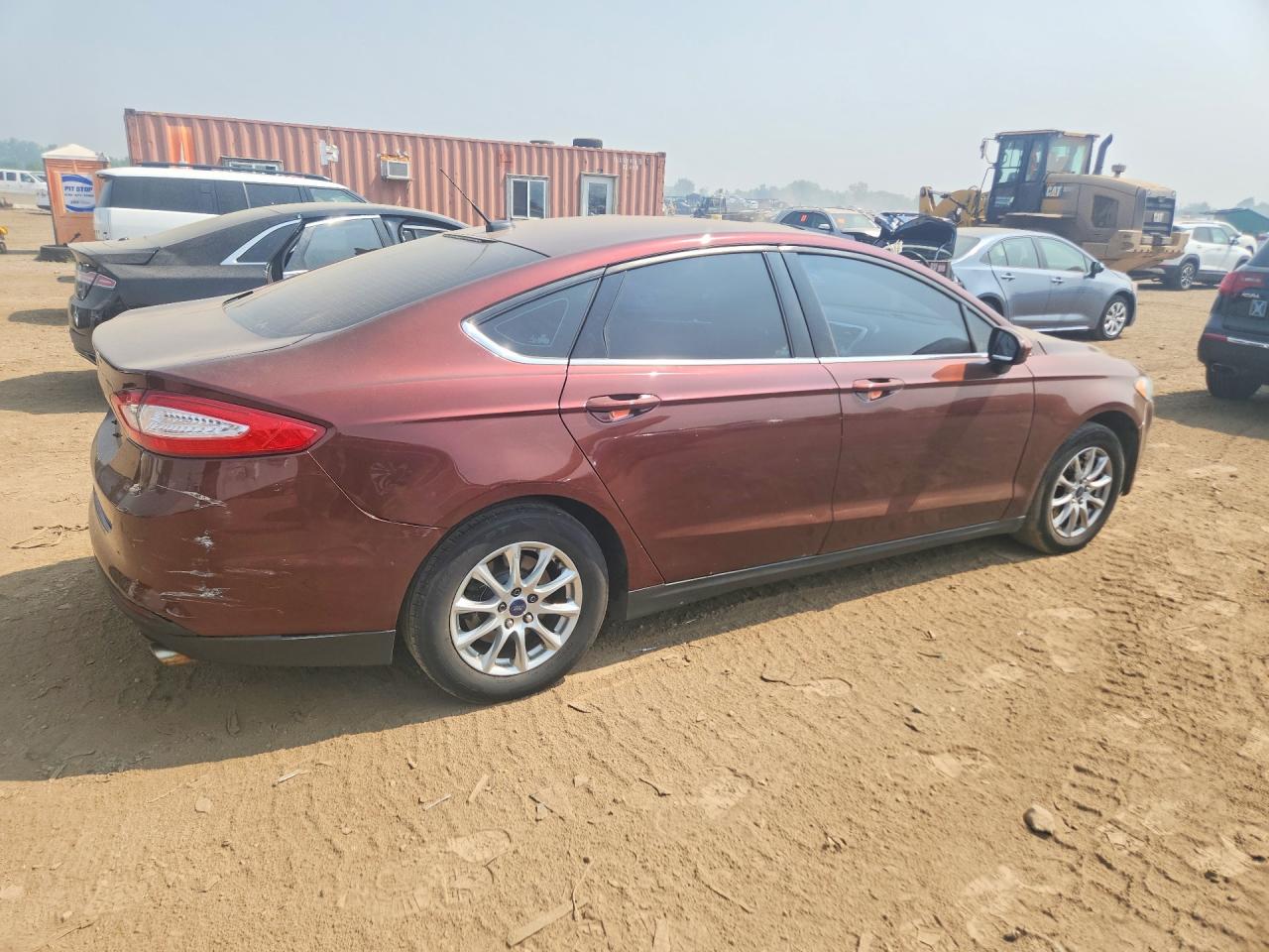 2015 Ford Fusion S Brown vin: 3FA6P0G77FR114374