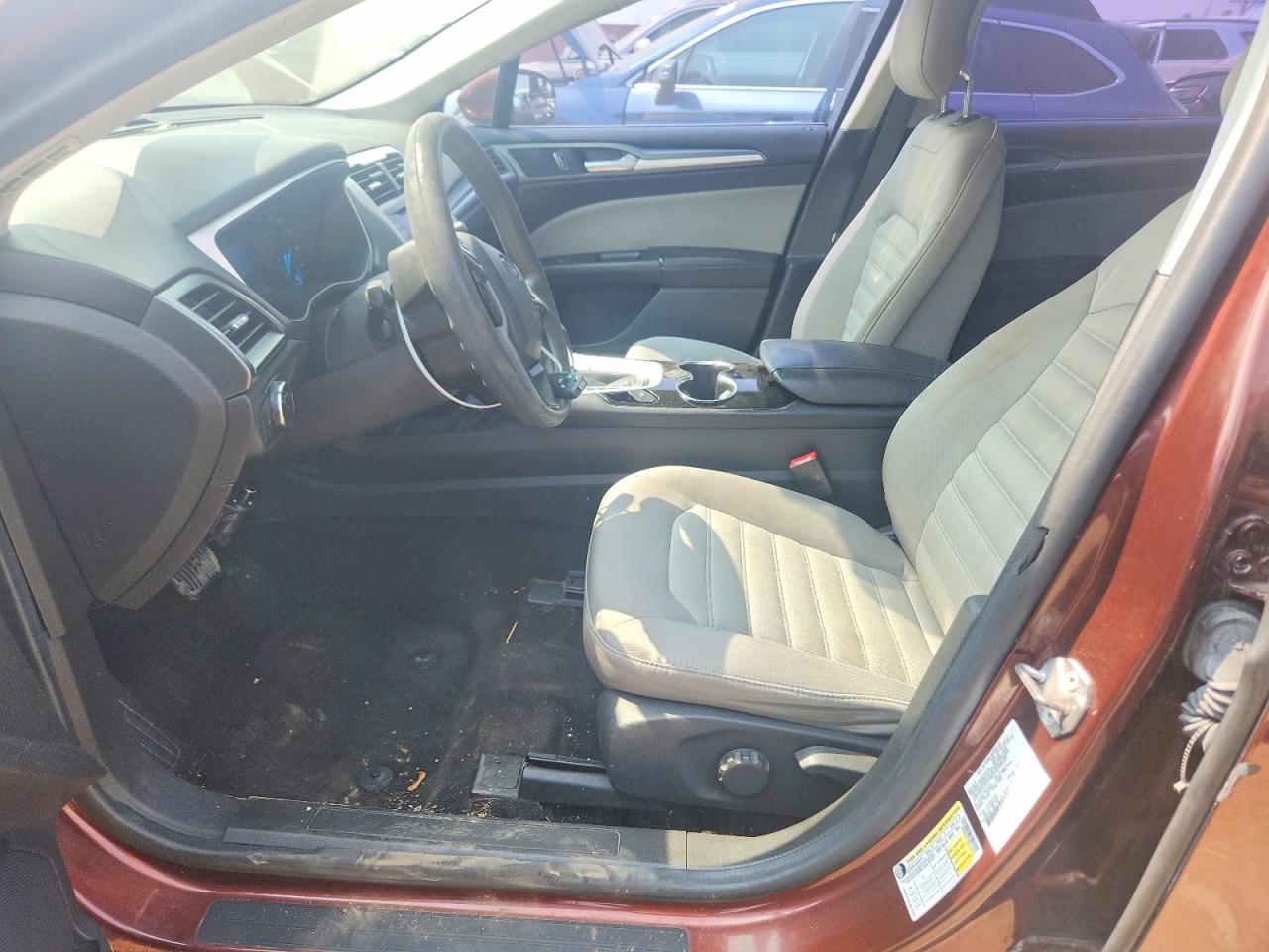 2015 Ford Fusion S Brown vin: 3FA6P0G77FR114374