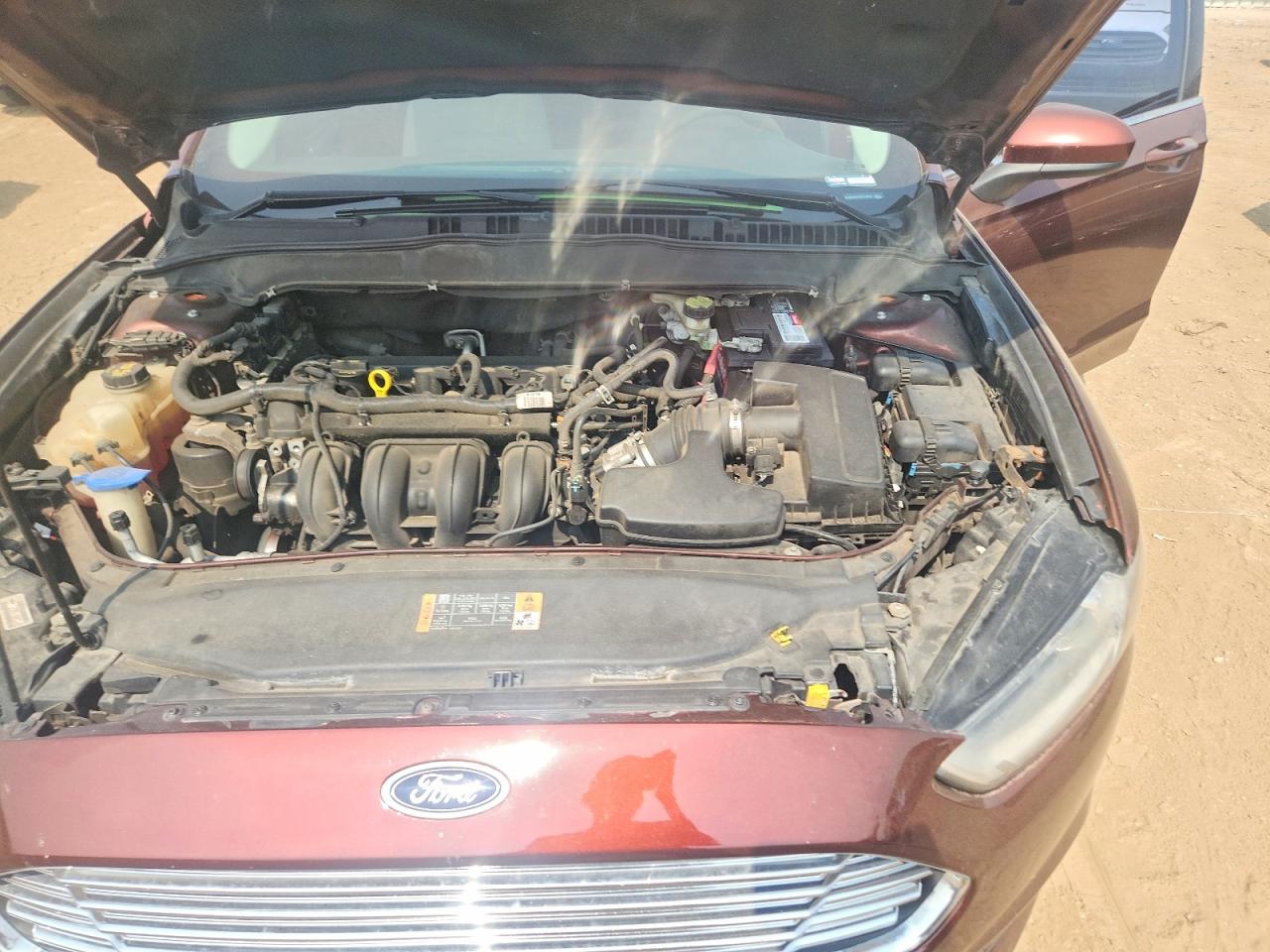 2015 Ford Fusion S Brown vin: 3FA6P0G77FR114374