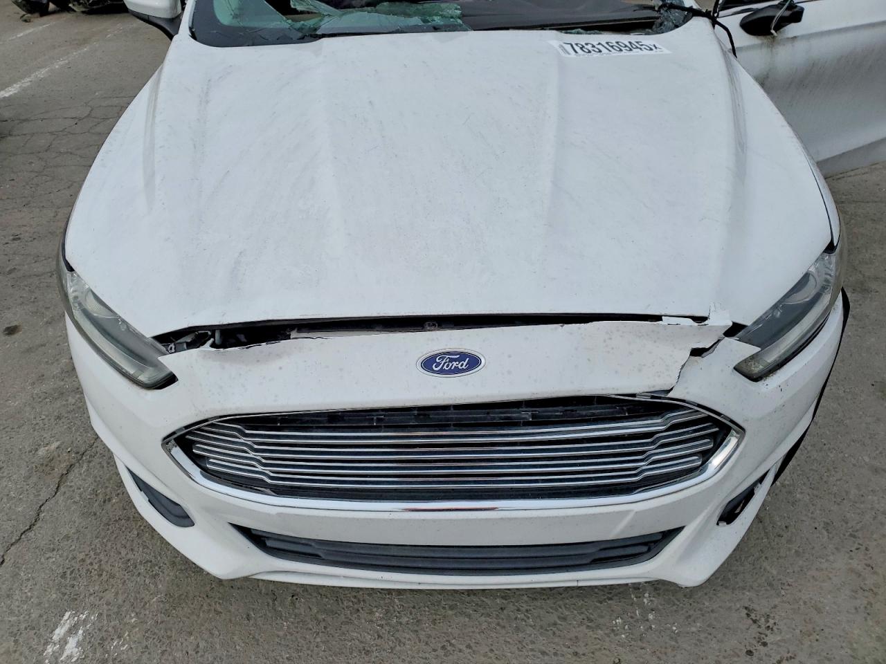 2016 Ford Fusion S White vin: 3FA6P0G77GR131645
