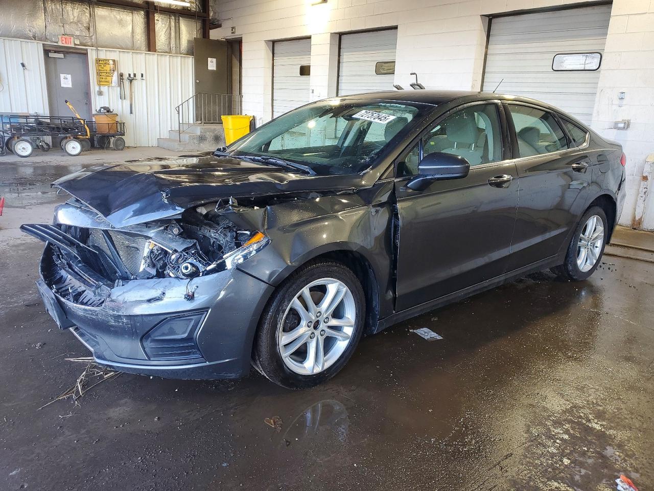 2019 Ford Fusion S Gray vin: 3FA6P0G77KR134067