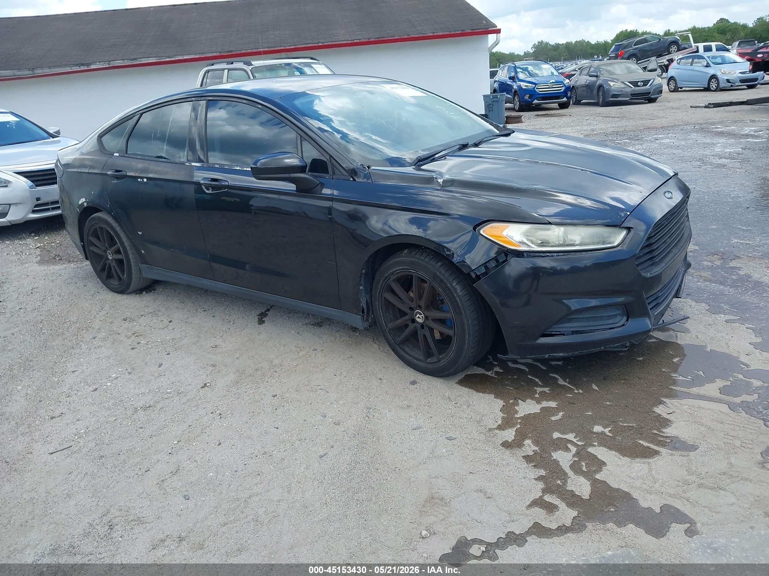2013 Ford Fusion S Black vin: 3FA6P0G78DR198587