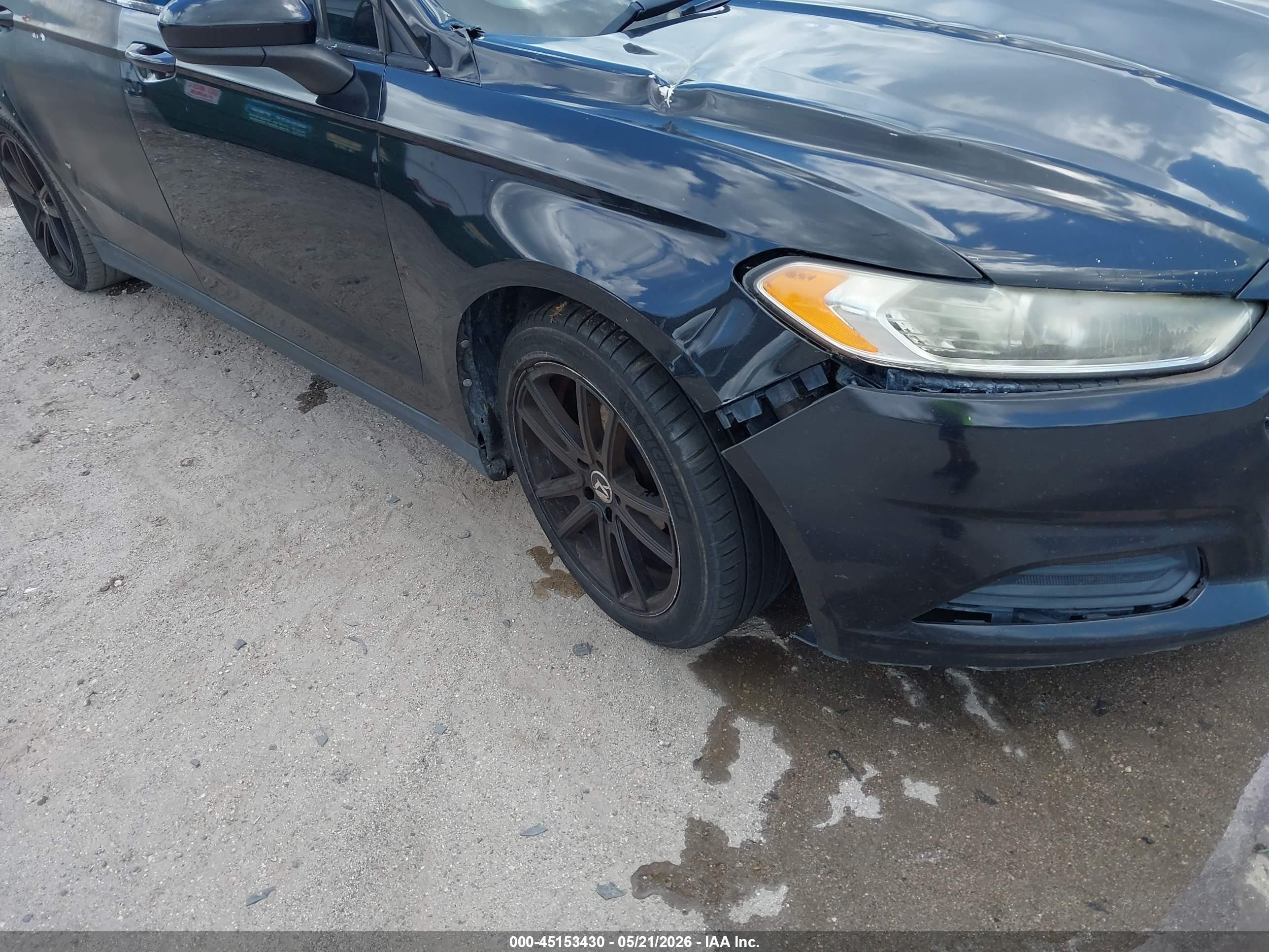 2013 Ford Fusion S Black vin: 3FA6P0G78DR198587