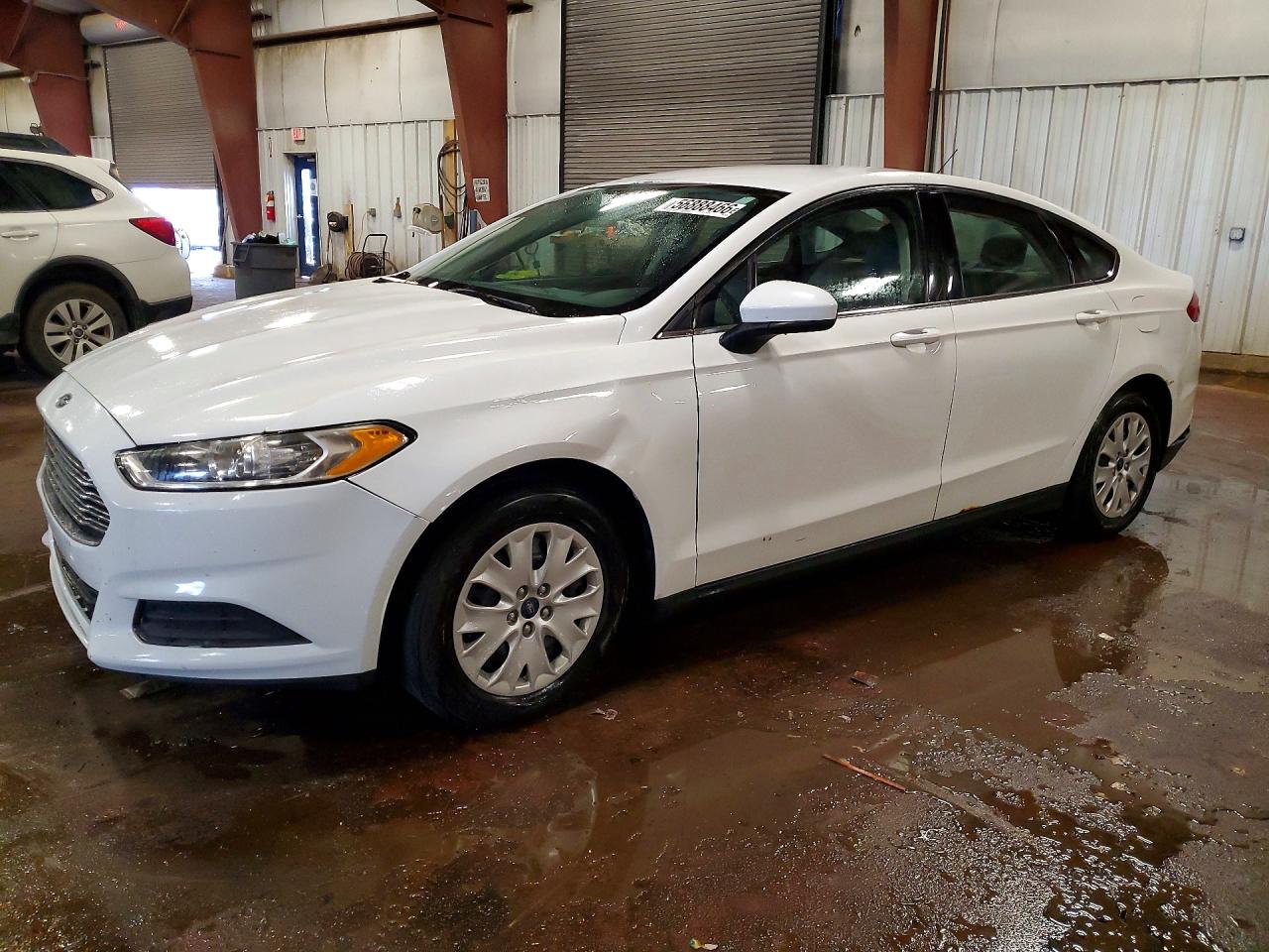 2013 Ford Fusion S White vin: 3FA6P0G78DR222046