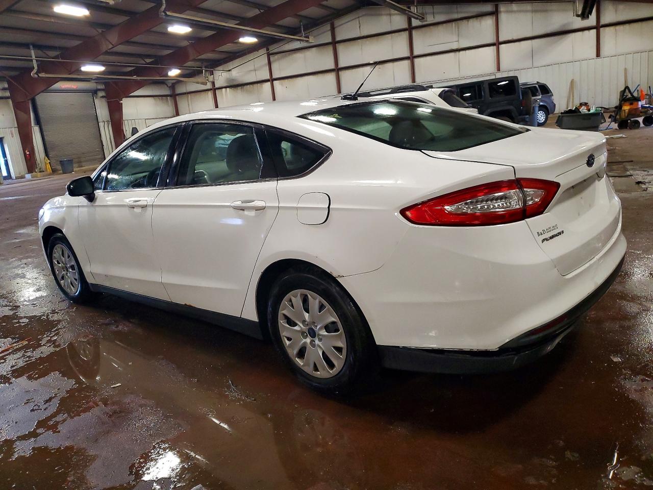 2013 Ford Fusion S White vin: 3FA6P0G78DR222046