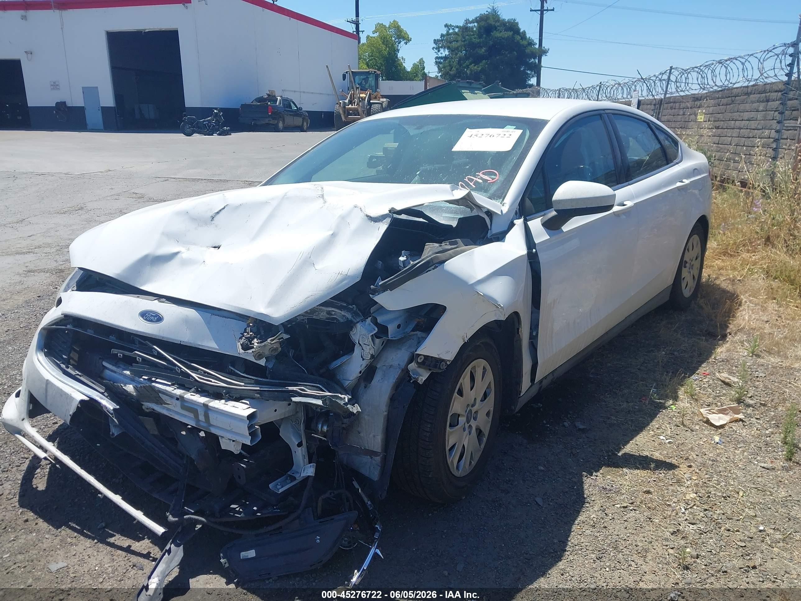 2013 Ford Fusion S White vin: 3FA6P0G78DR235962