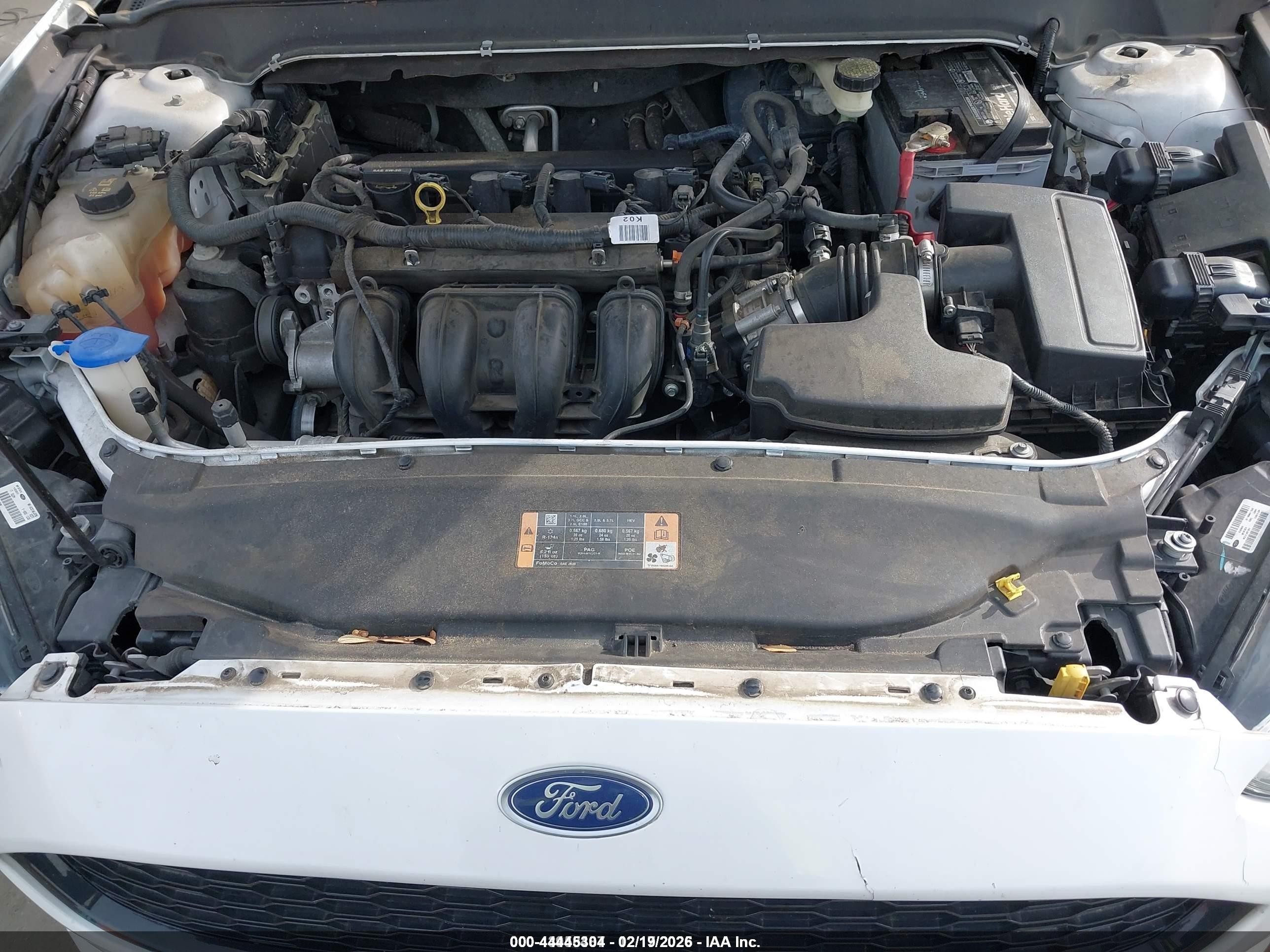 2013 Ford Fusion S White vin: 3FA6P0G78DR283123