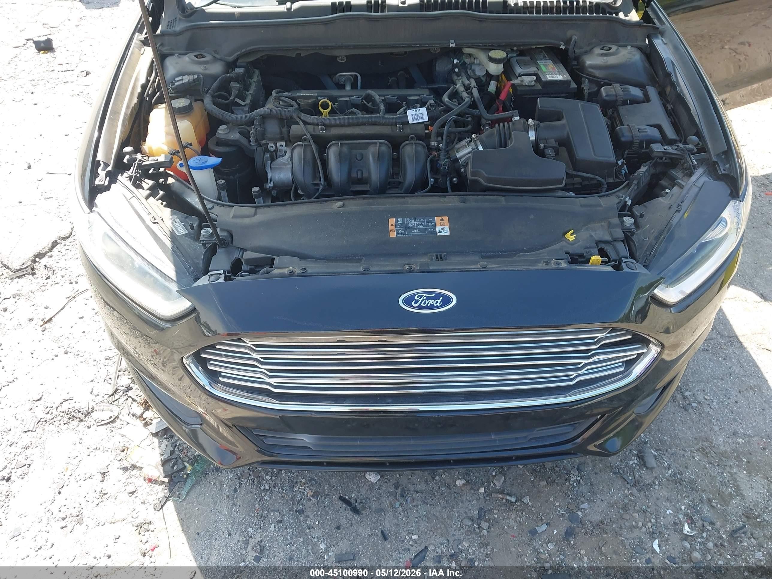 2013 Ford Fusion S Black vin: 3FA6P0G78DR317416