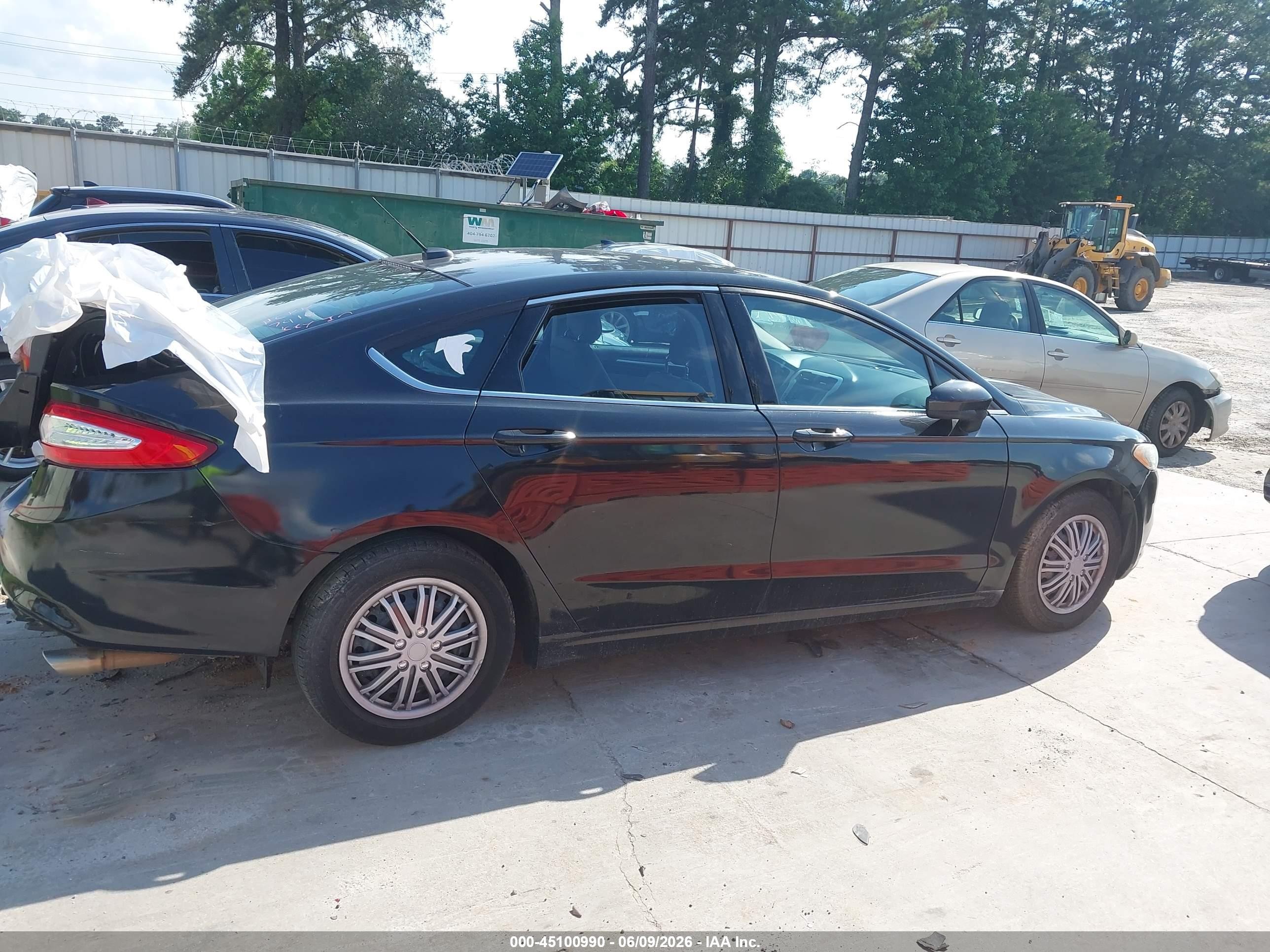 2013 Ford Fusion S Black vin: 3FA6P0G78DR317416