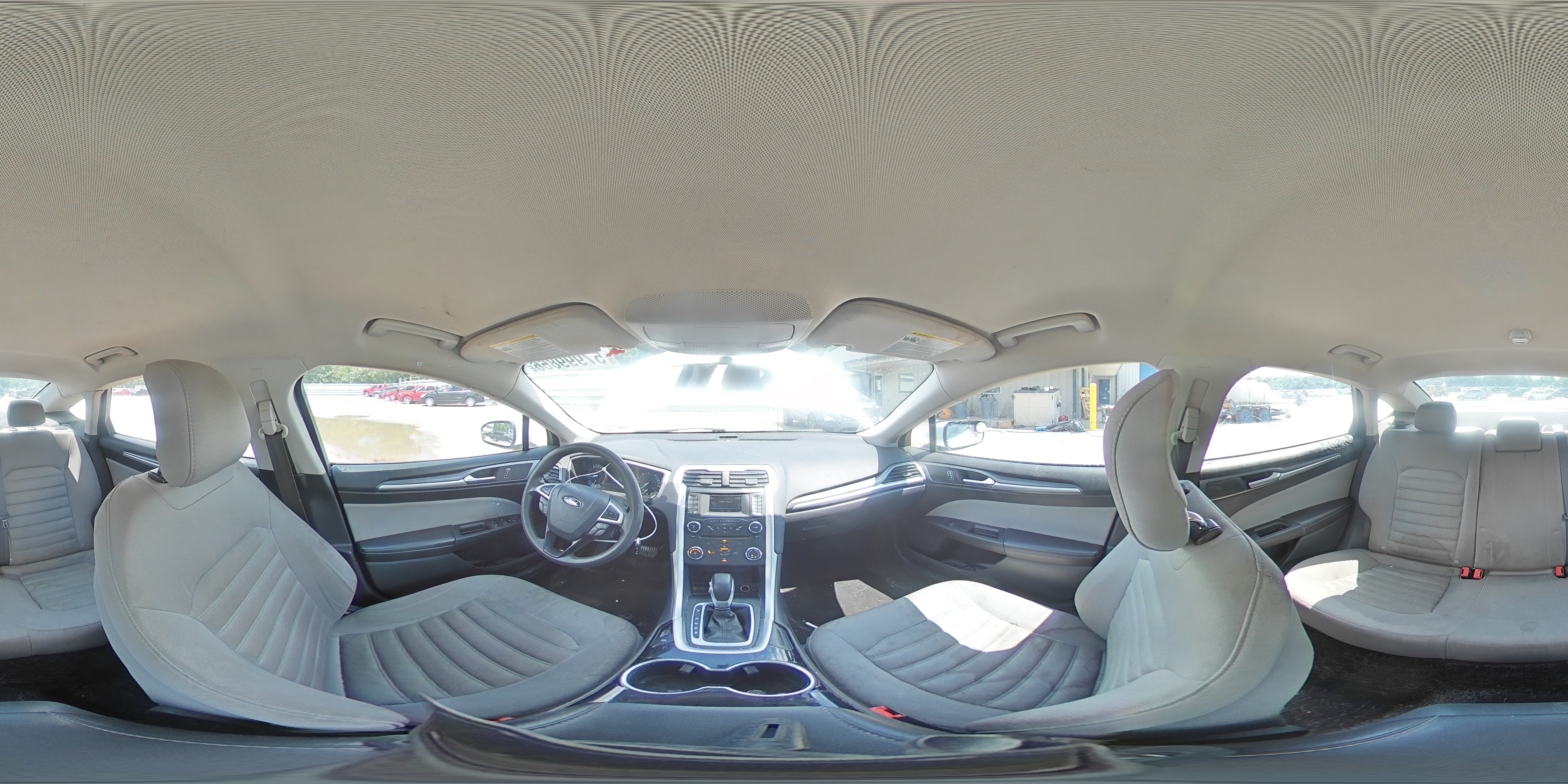 2014 Ford Fusion S White vin: 3FA6P0G78ER307891