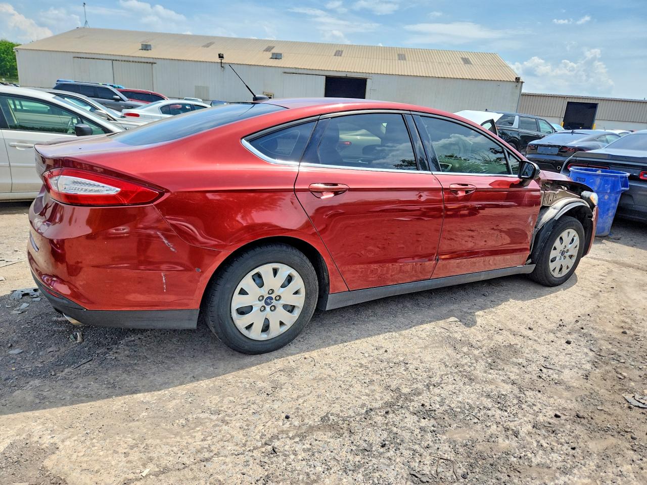 2014 Ford Fusion S Burgundy vin: 3FA6P0G78ER310984