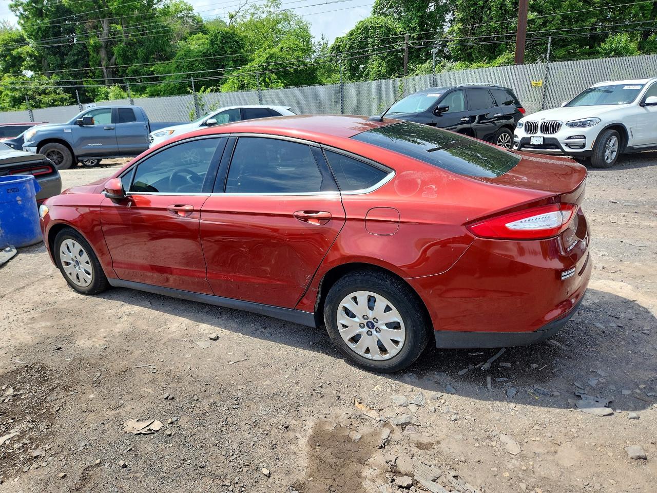 2014 Ford Fusion S Burgundy vin: 3FA6P0G78ER310984