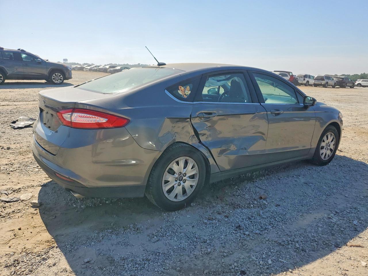 2014 Ford Fusion S Gray vin: 3FA6P0G78ER330541