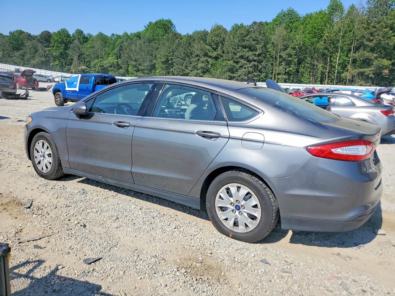 2014 Ford Fusion S Gray vin: 3FA6P0G78ER330541