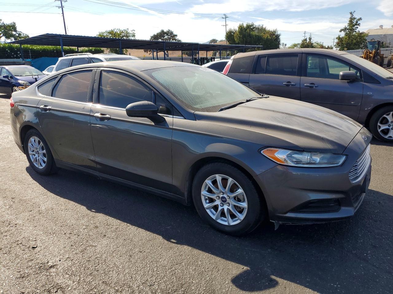 2015 Ford Fusion S Charcoal vin: 3FA6P0G78FR234703