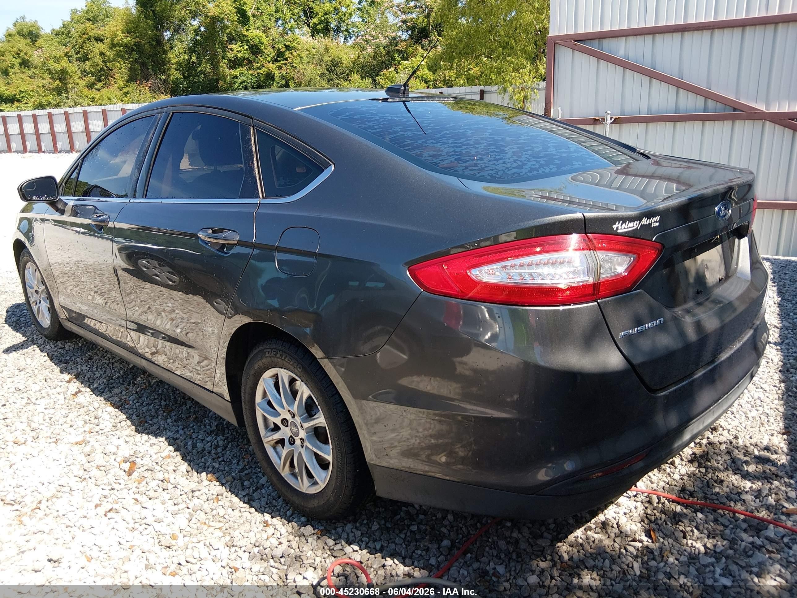 2016 Ford Fusion S Gray vin: 3FA6P0G78GR318392
