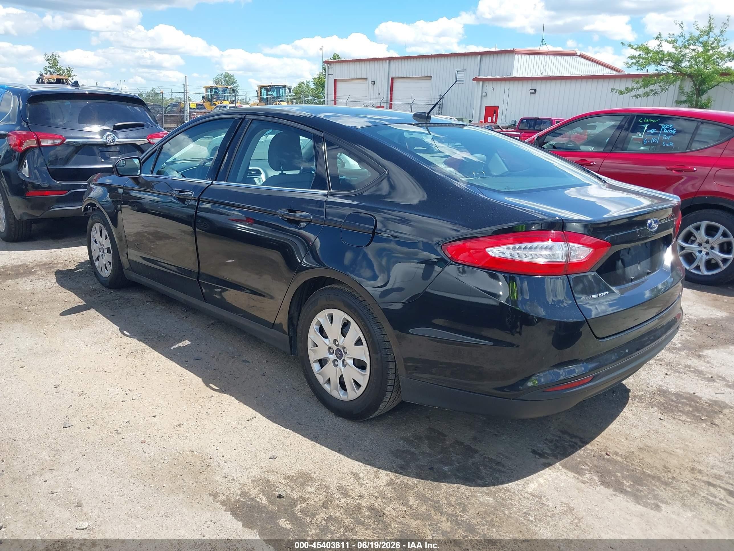 2013 Ford Fusion S Black vin: 3FA6P0G79DR183046