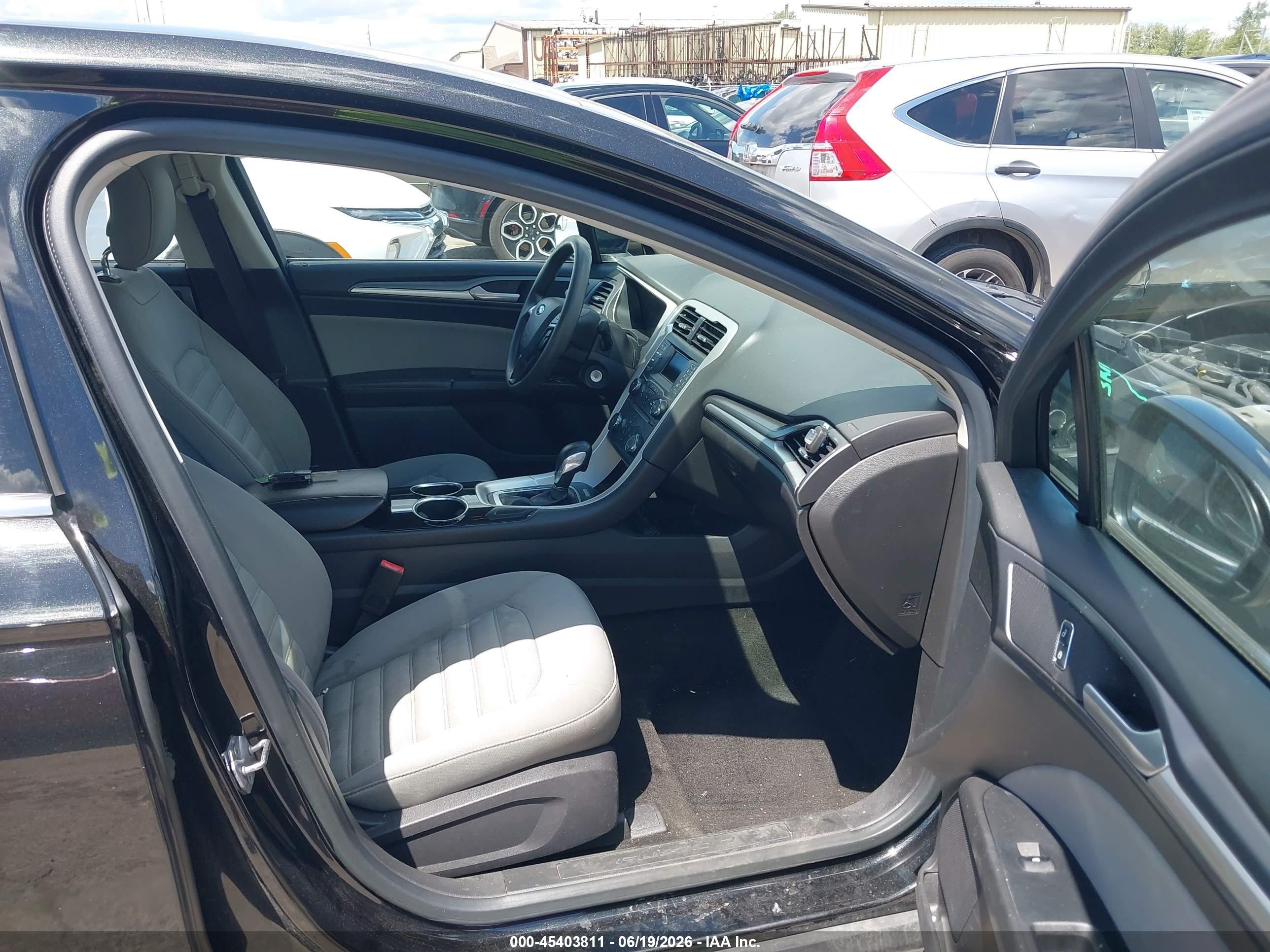 2013 Ford Fusion S Black vin: 3FA6P0G79DR183046