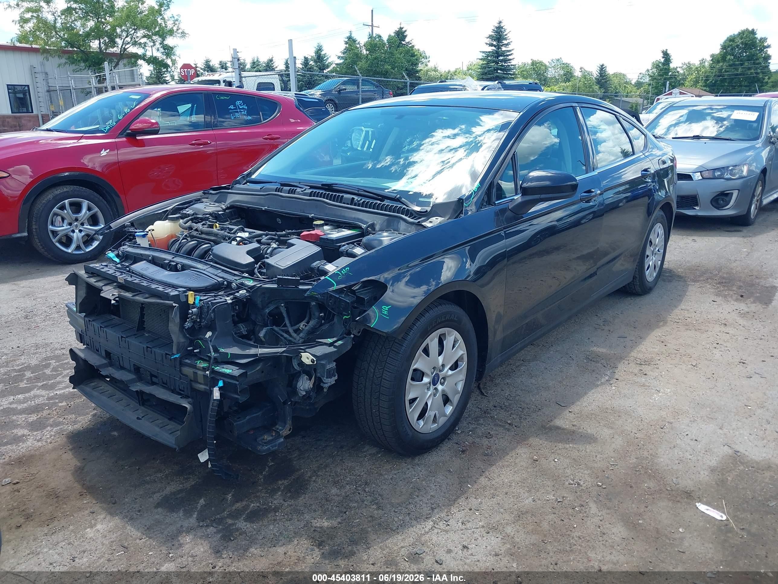 2013 Ford Fusion S Black vin: 3FA6P0G79DR183046