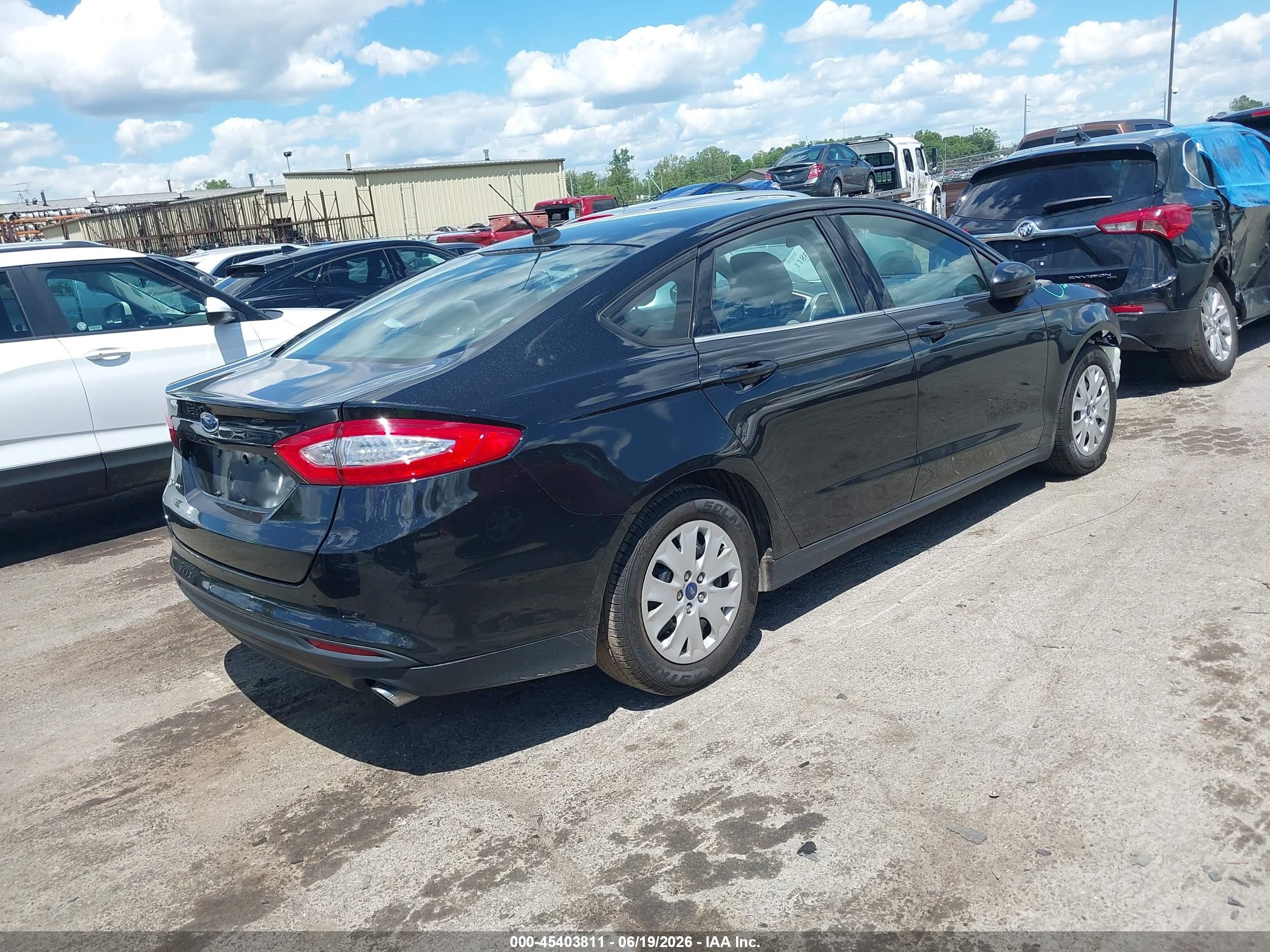 2013 Ford Fusion S Black vin: 3FA6P0G79DR183046