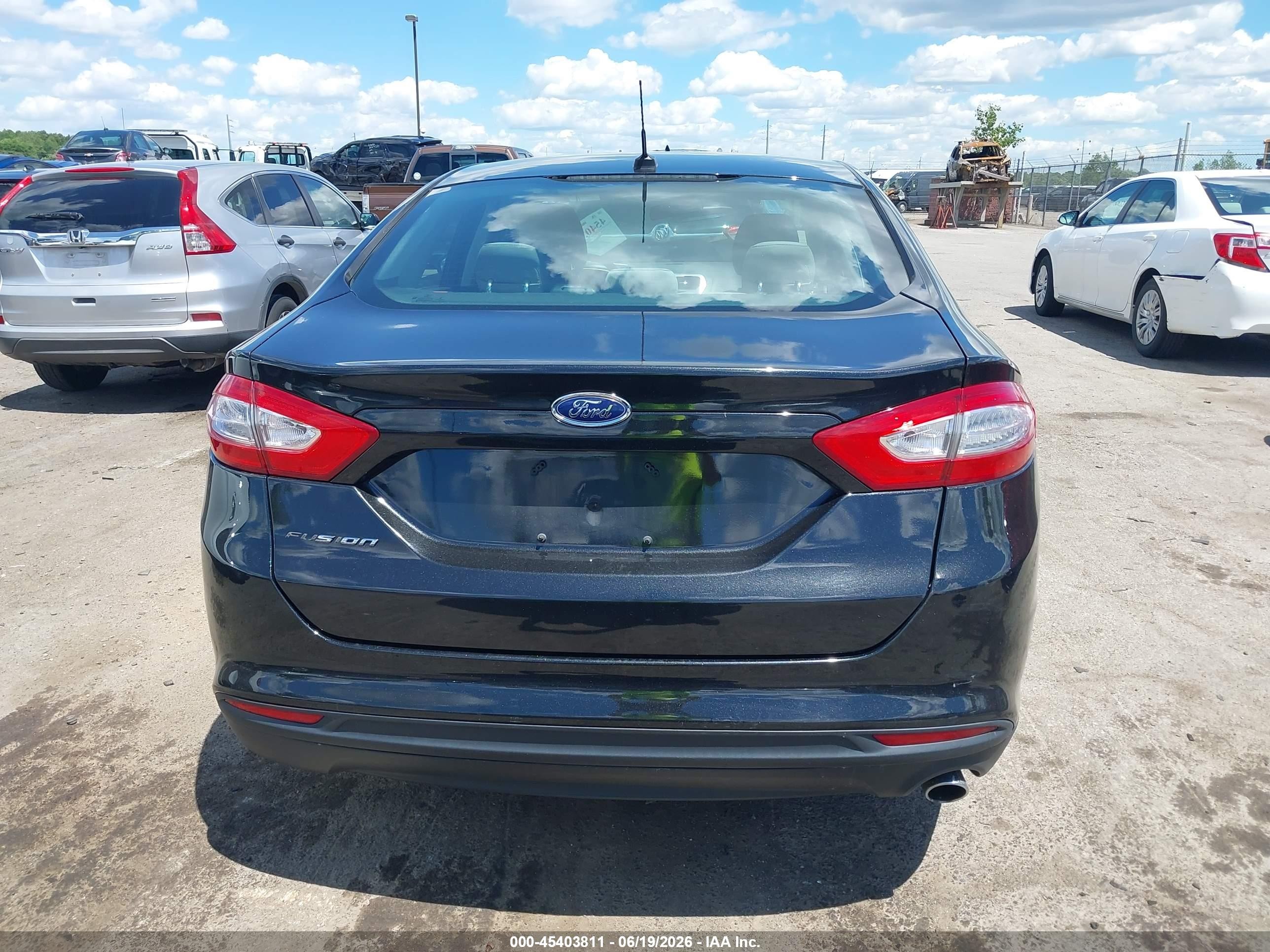 2013 Ford Fusion S Black vin: 3FA6P0G79DR183046