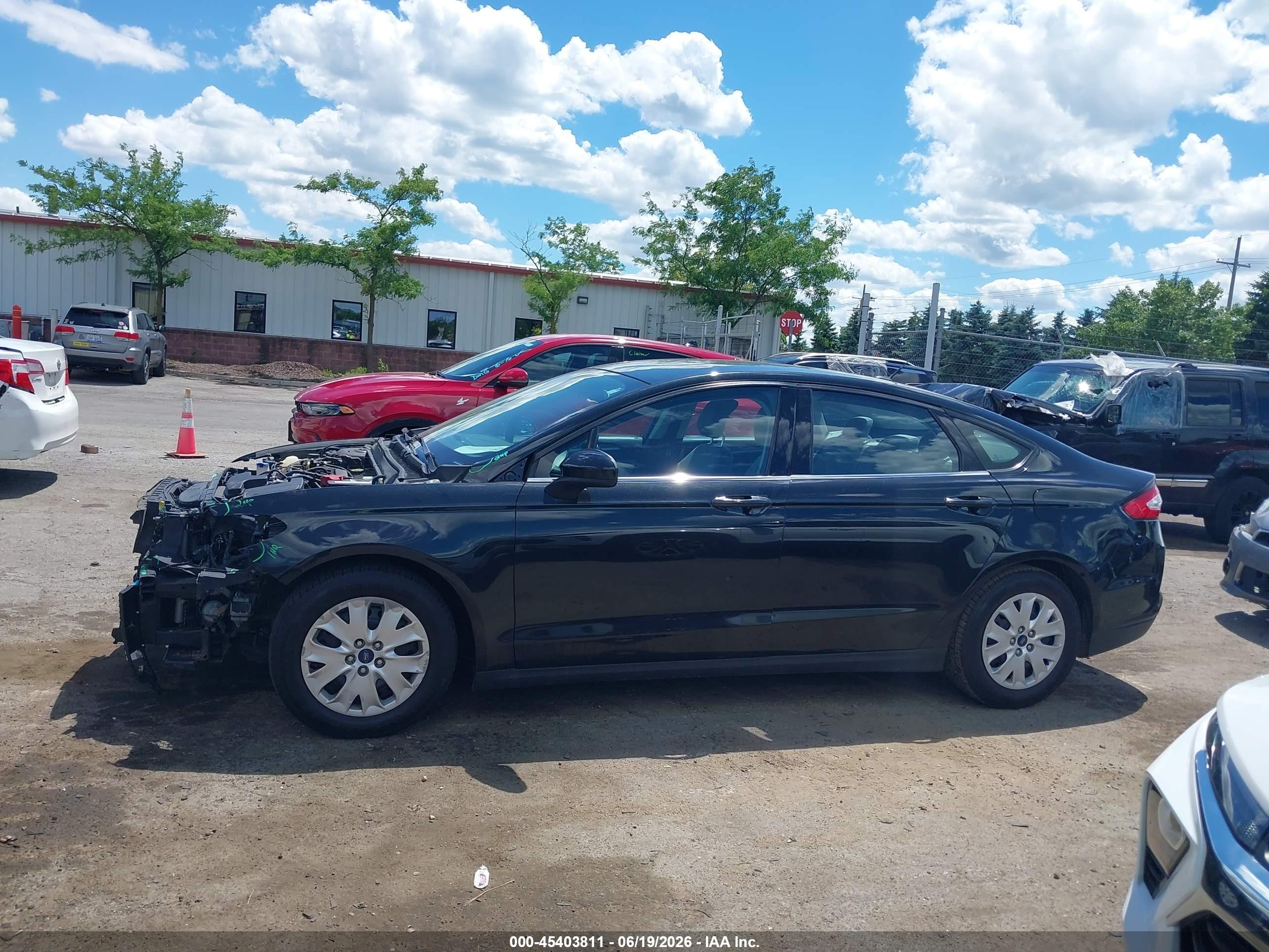 2013 Ford Fusion S Black vin: 3FA6P0G79DR183046