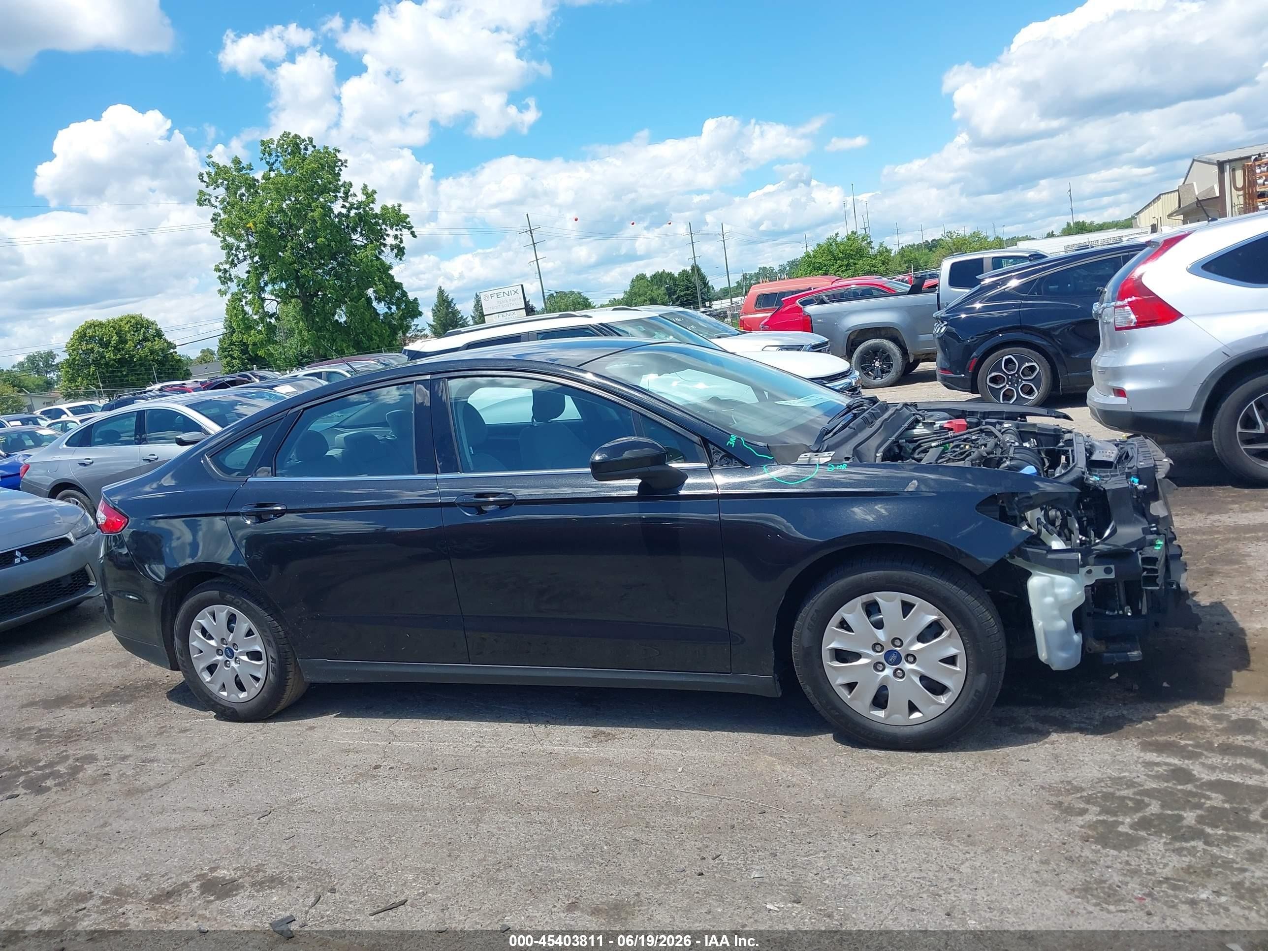 2013 Ford Fusion S Black vin: 3FA6P0G79DR183046
