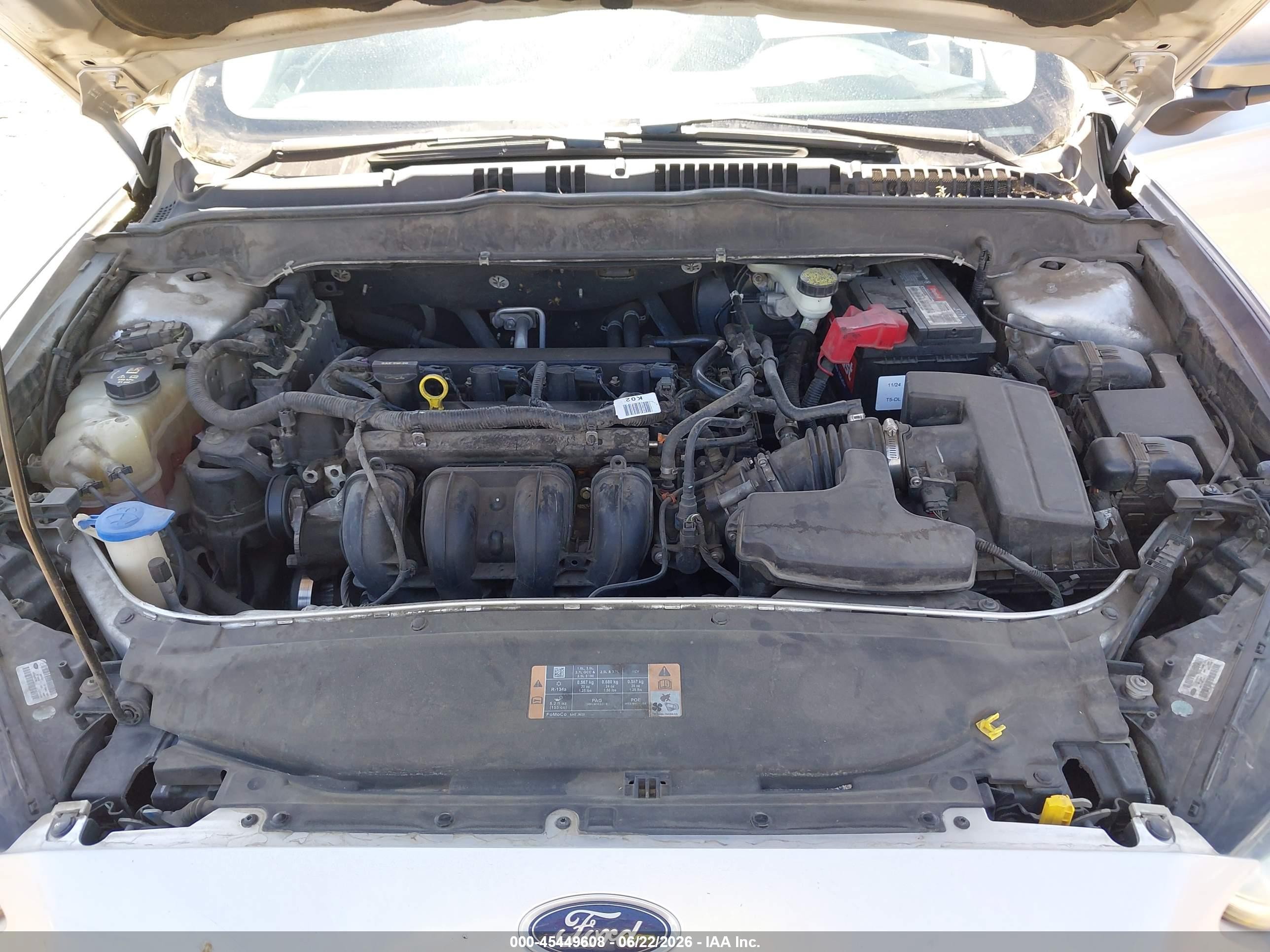 2013 Ford Fusion S Gray vin: 3FA6P0G79DR237820