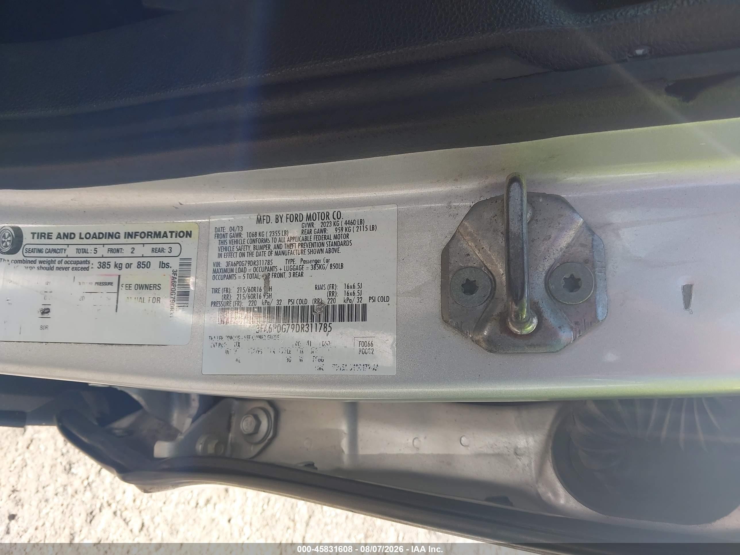 2013 Ford Fusion S Silver vin: 3FA6P0G79DR311785