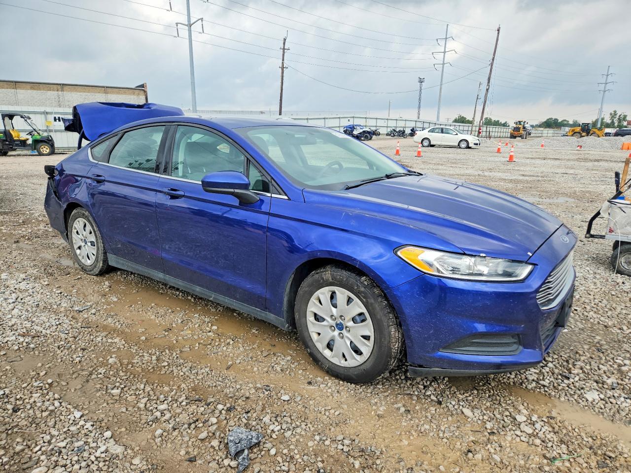 2013 Ford Fusion S Blue vin: 3FA6P0G79DR340381