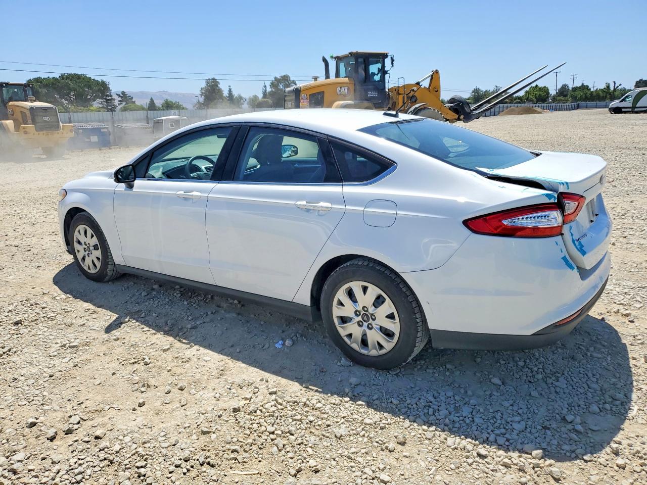2013 Ford Fusion S White vin: 3FA6P0G79DR379794