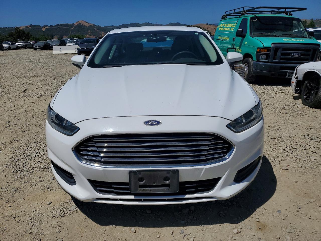 2013 Ford Fusion S White vin: 3FA6P0G79DR379794