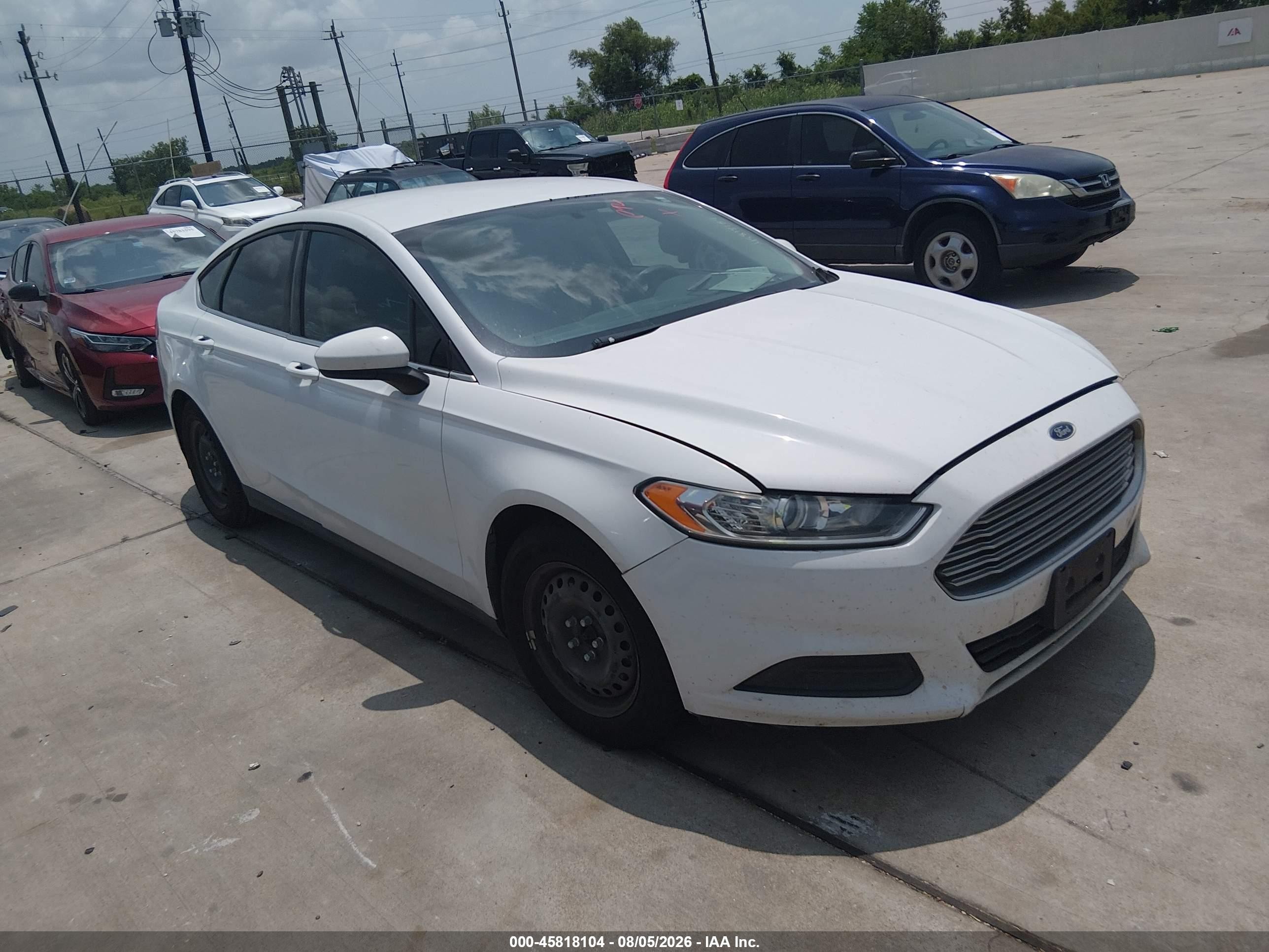 2014 Ford Fusion S Белый vin: 3FA6P0G79ER259740