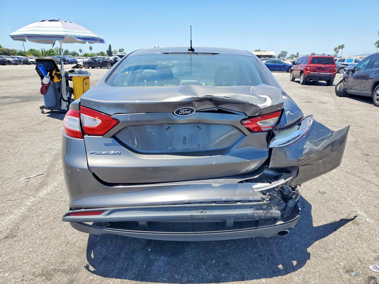 2014 Ford Fusion S Gray vin: 3FA6P0G79ER337305