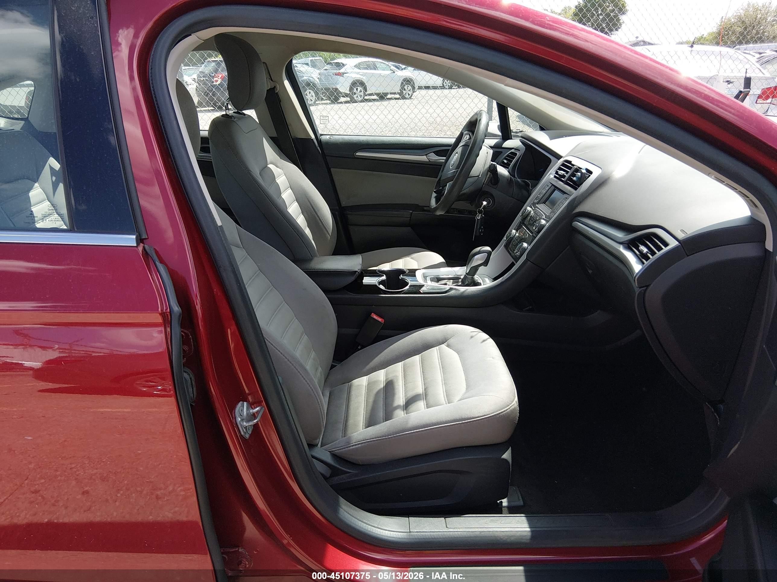 2014 Ford Fusion S Maroon vin: 3FA6P0G79ER364455