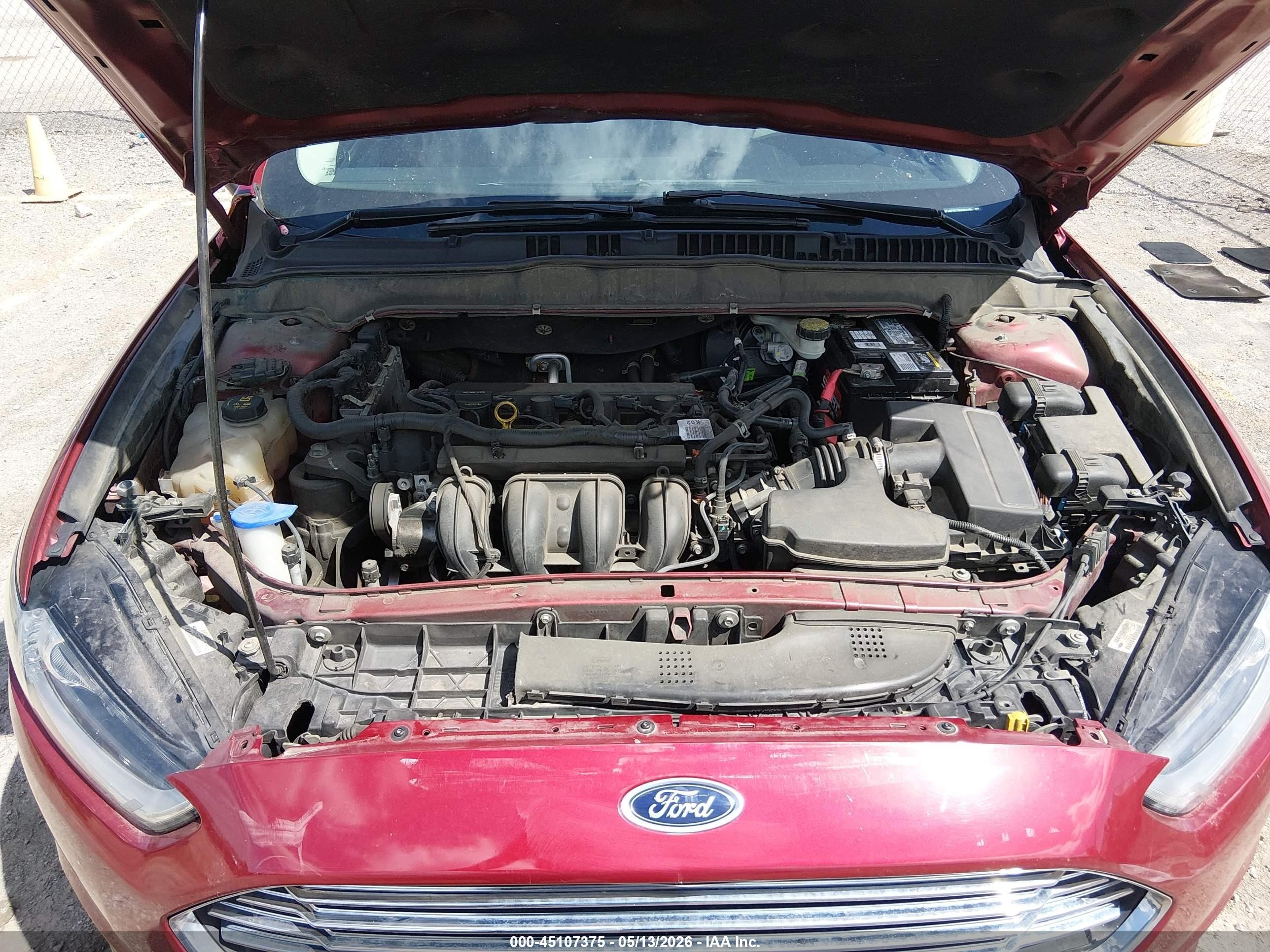 2014 Ford Fusion S Maroon vin: 3FA6P0G79ER364455