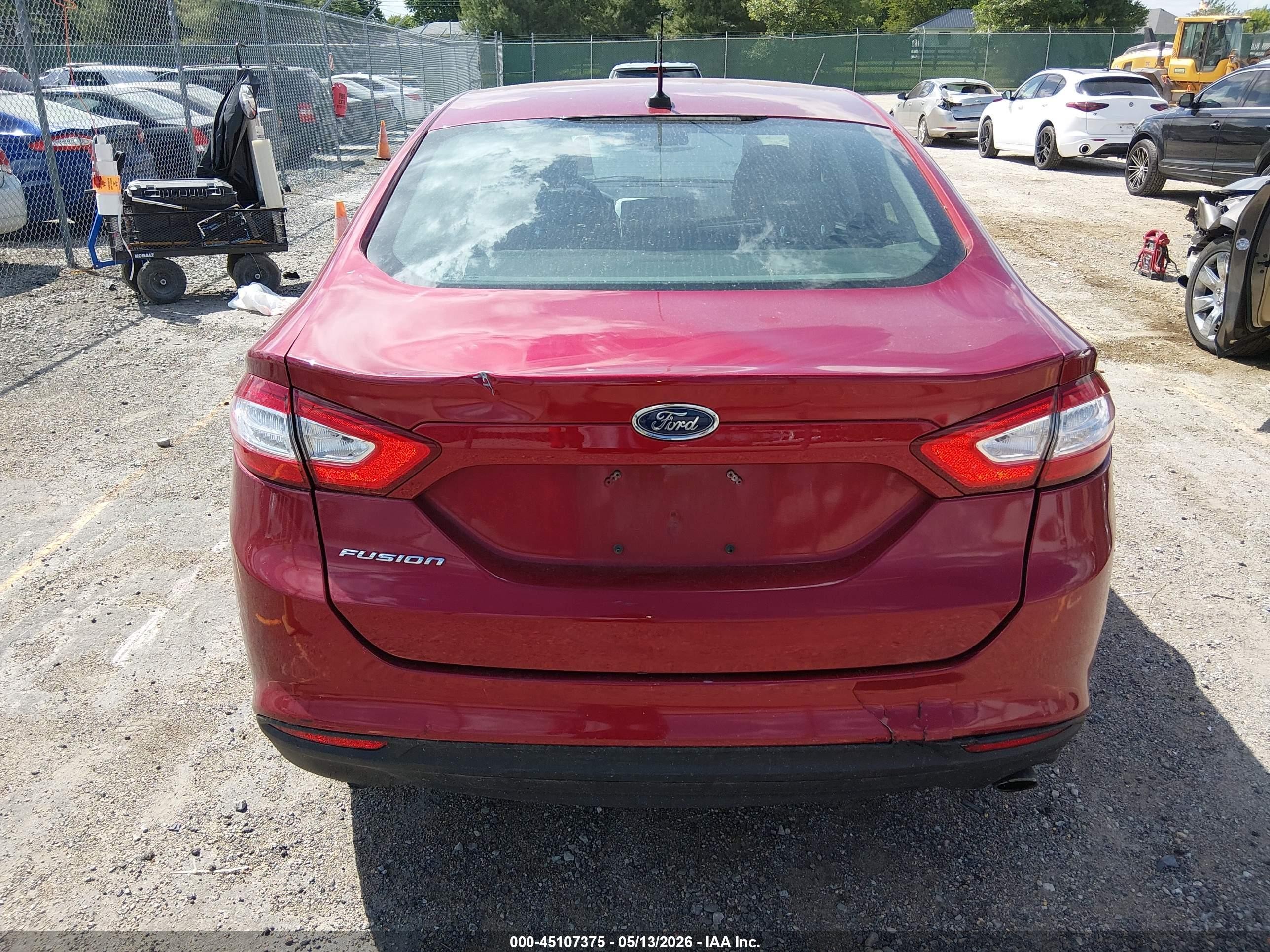 2014 Ford Fusion S Maroon vin: 3FA6P0G79ER364455