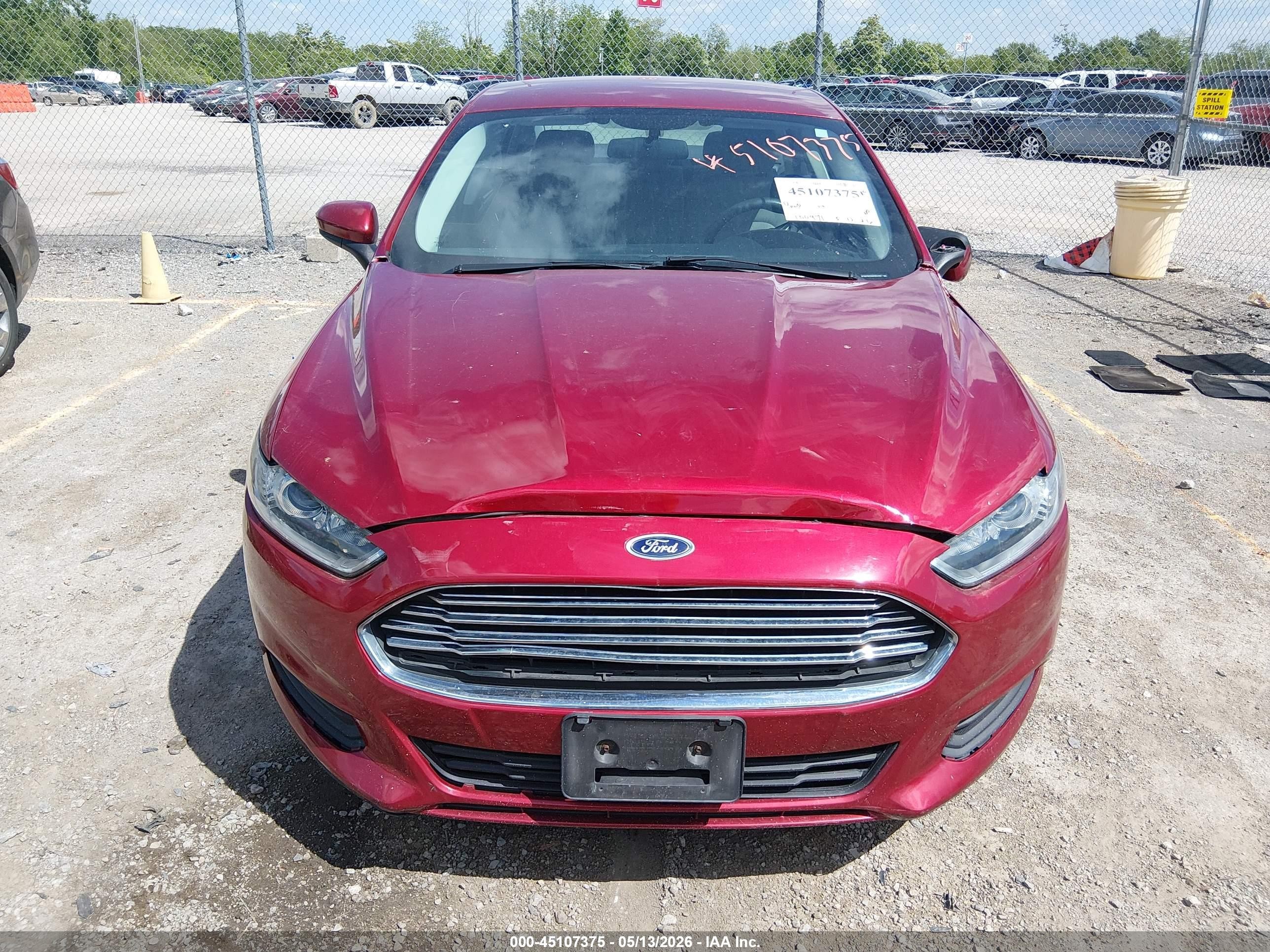 2014 Ford Fusion S Maroon vin: 3FA6P0G79ER364455