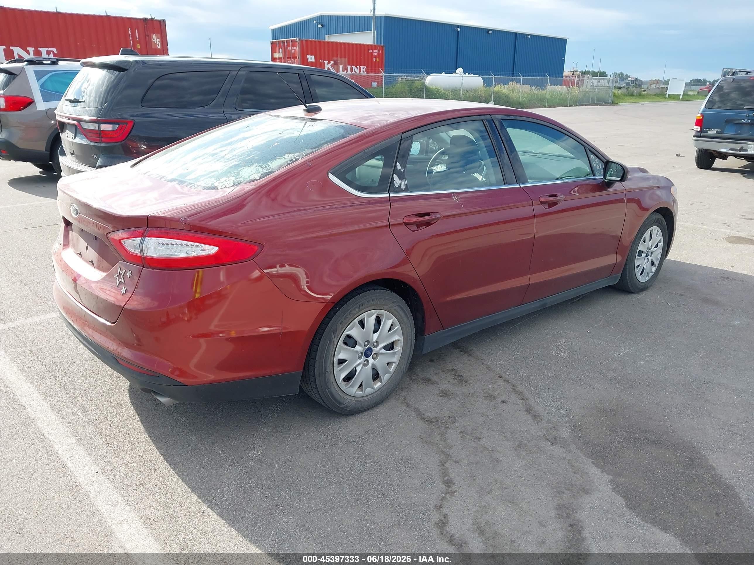 2014 Ford Fusion S Orange vin: 3FA6P0G79ER367887